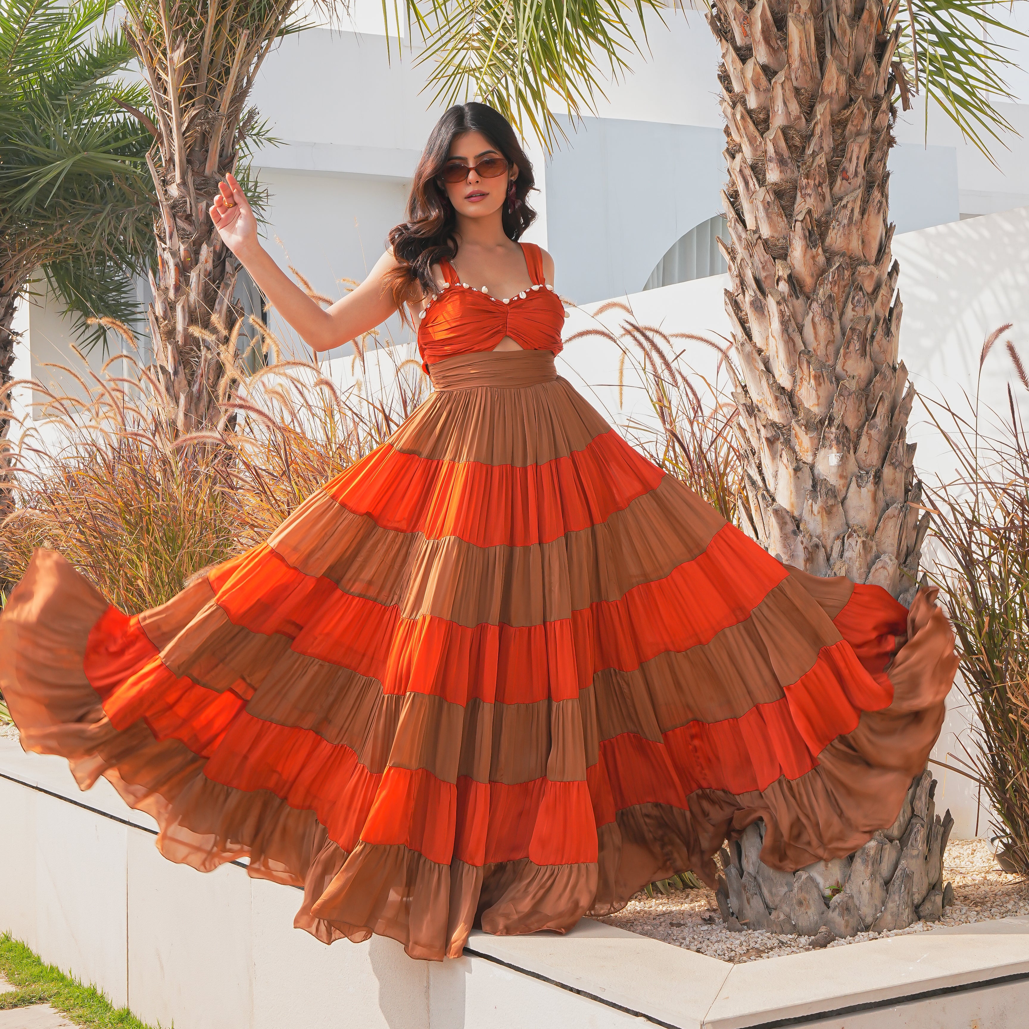 Chocolate Layer Long Dress