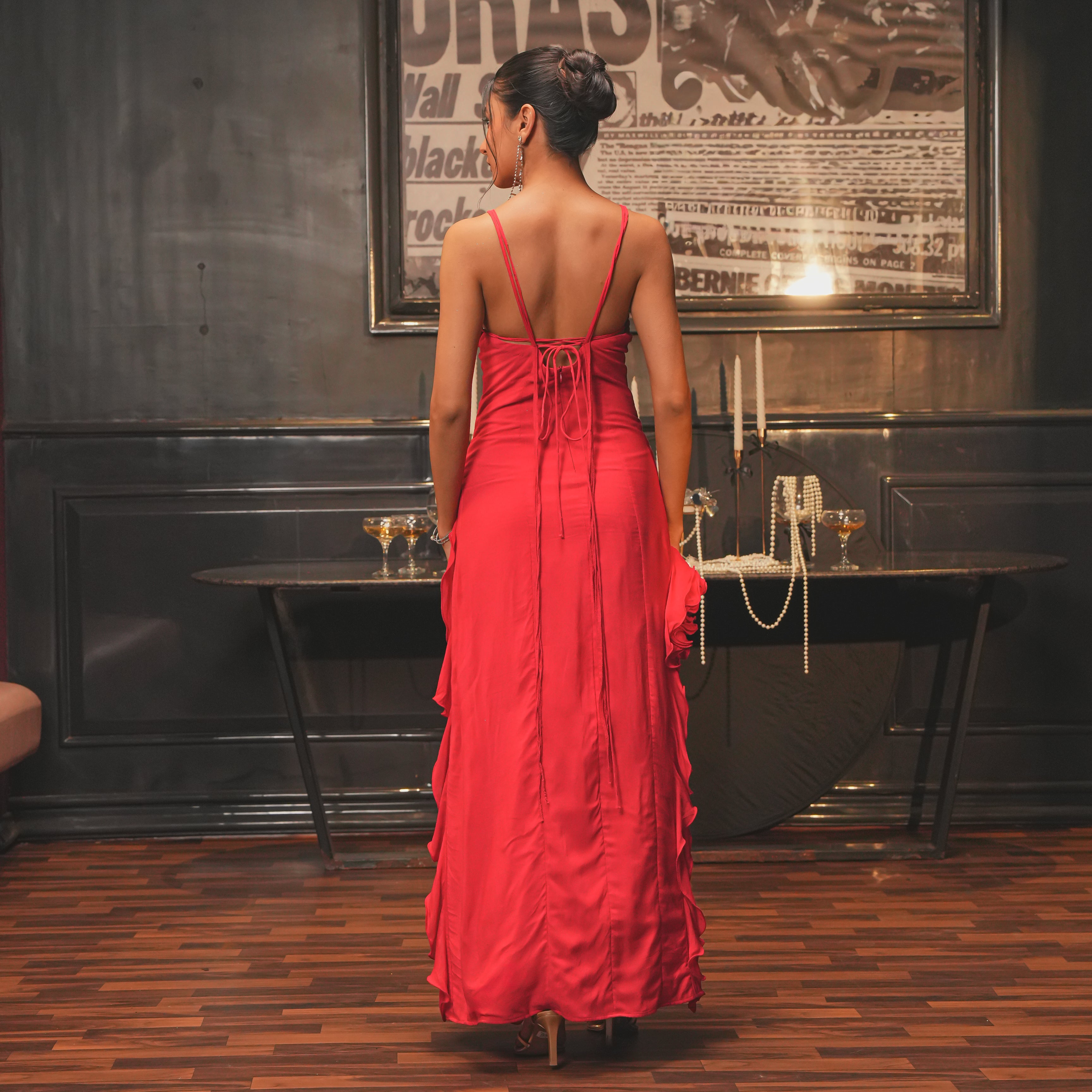 Poinsettia Rouge Long Dress