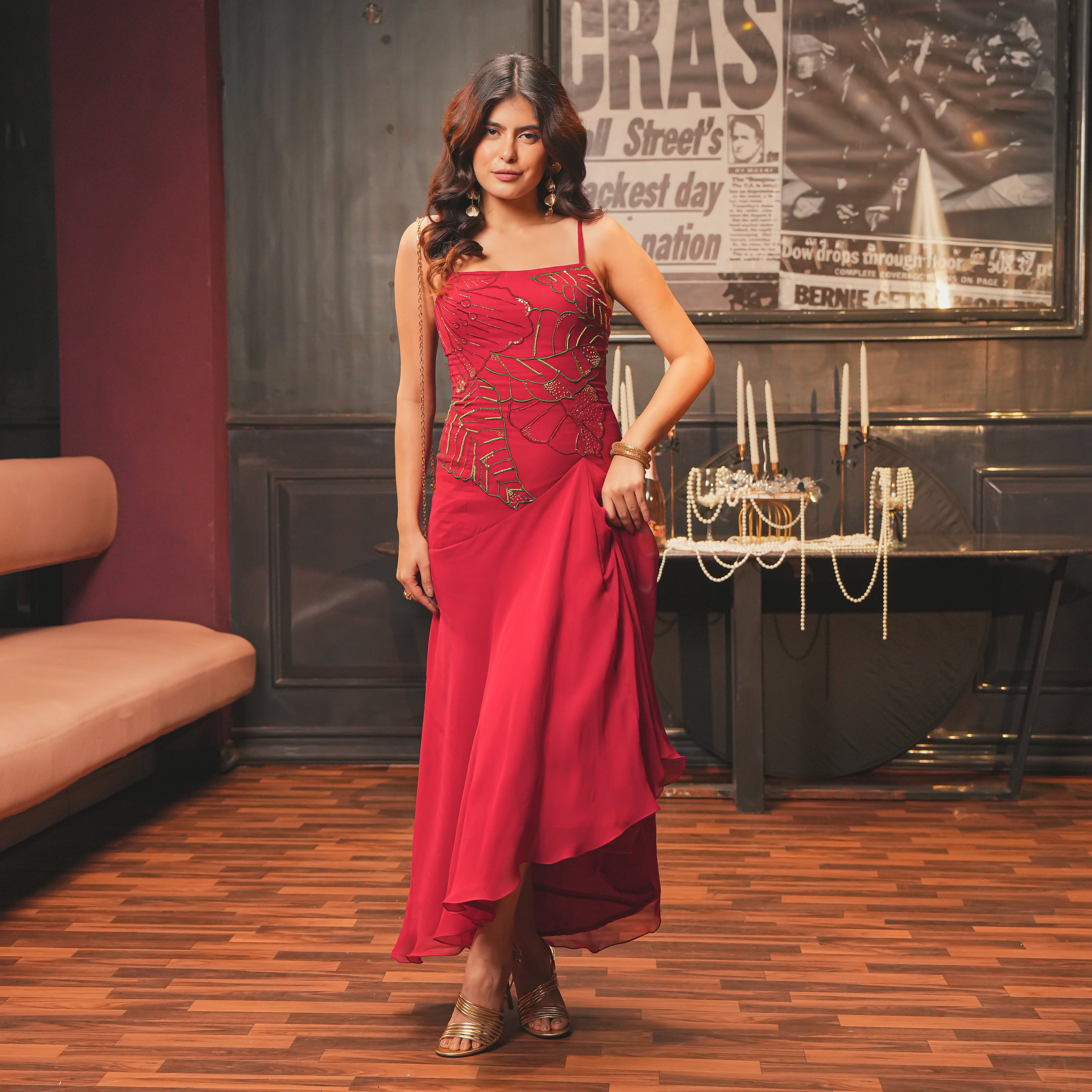 Cabernet Wine Long Dress