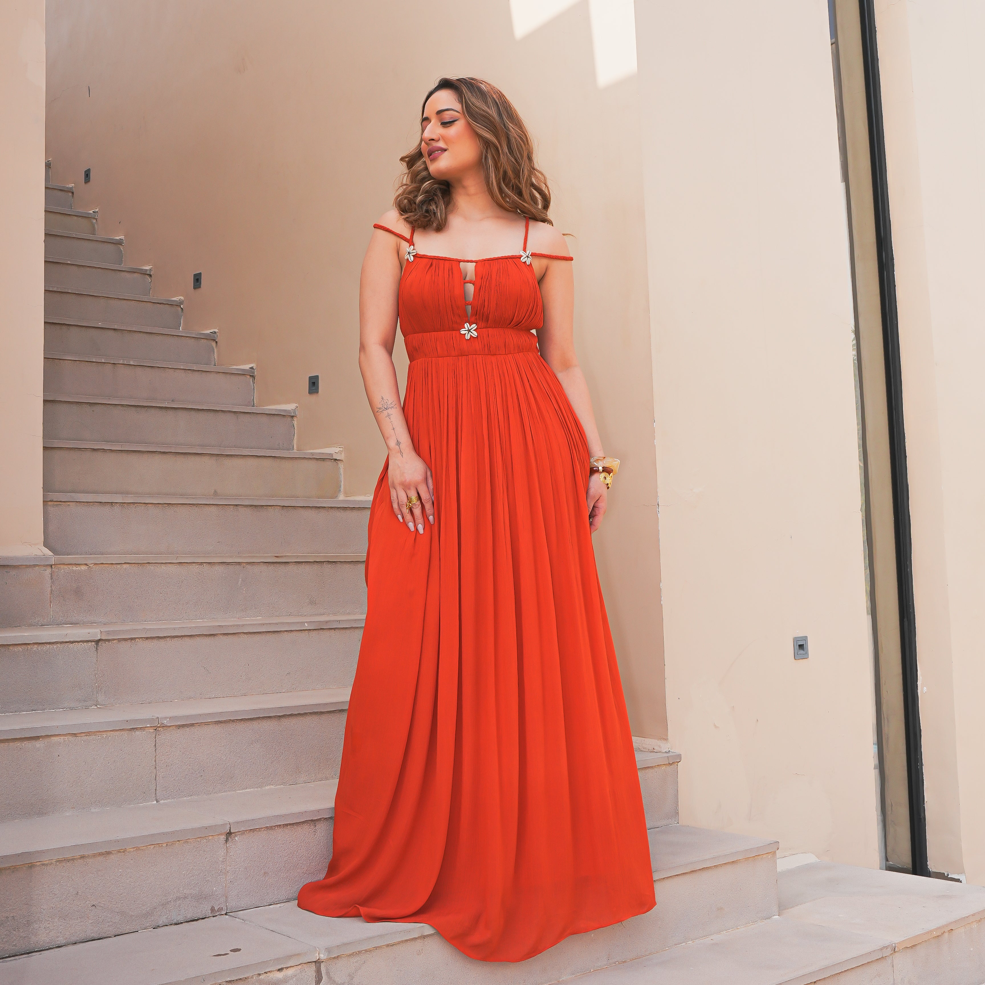 Rustic Flow Long Dress