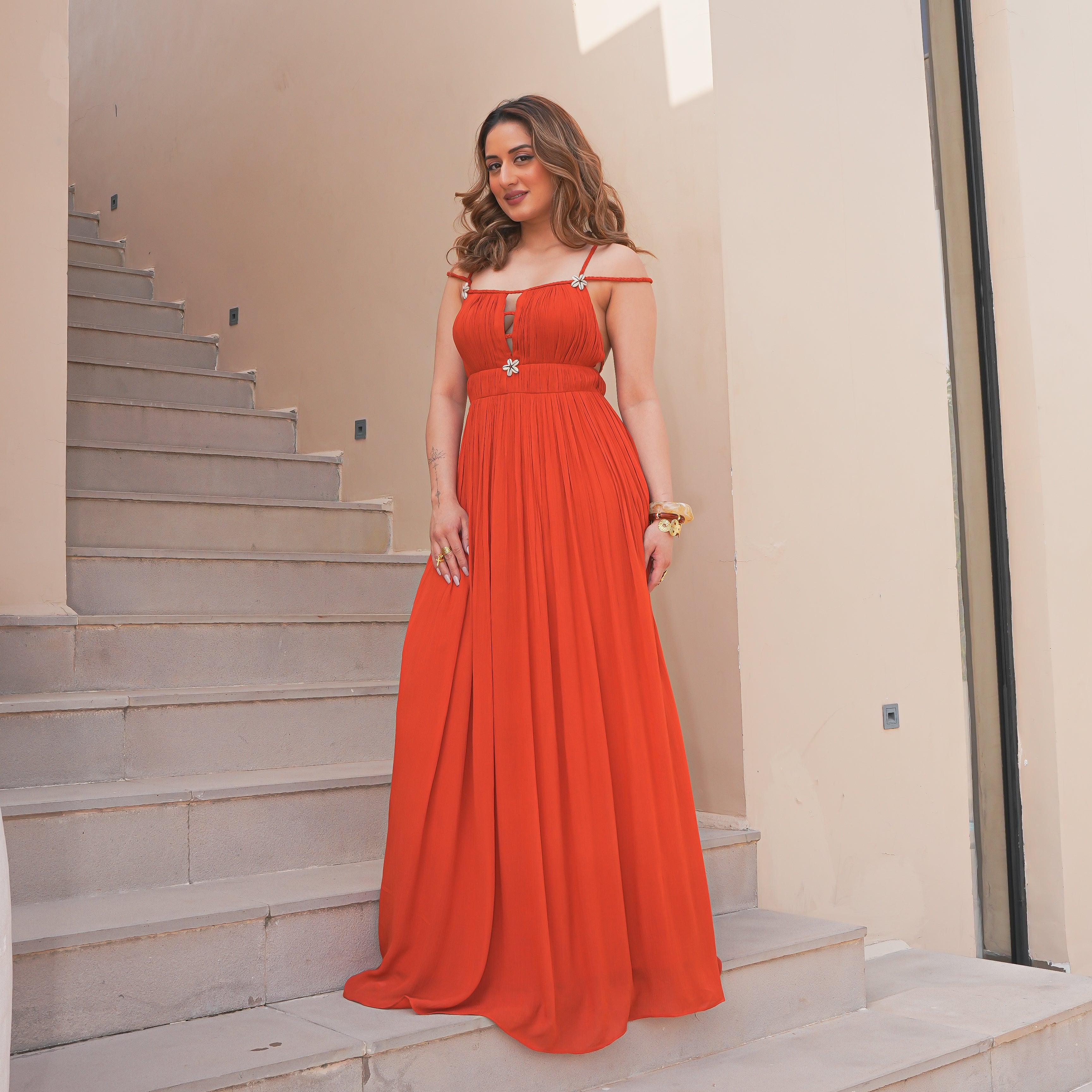 Rustic Flow Long Dress