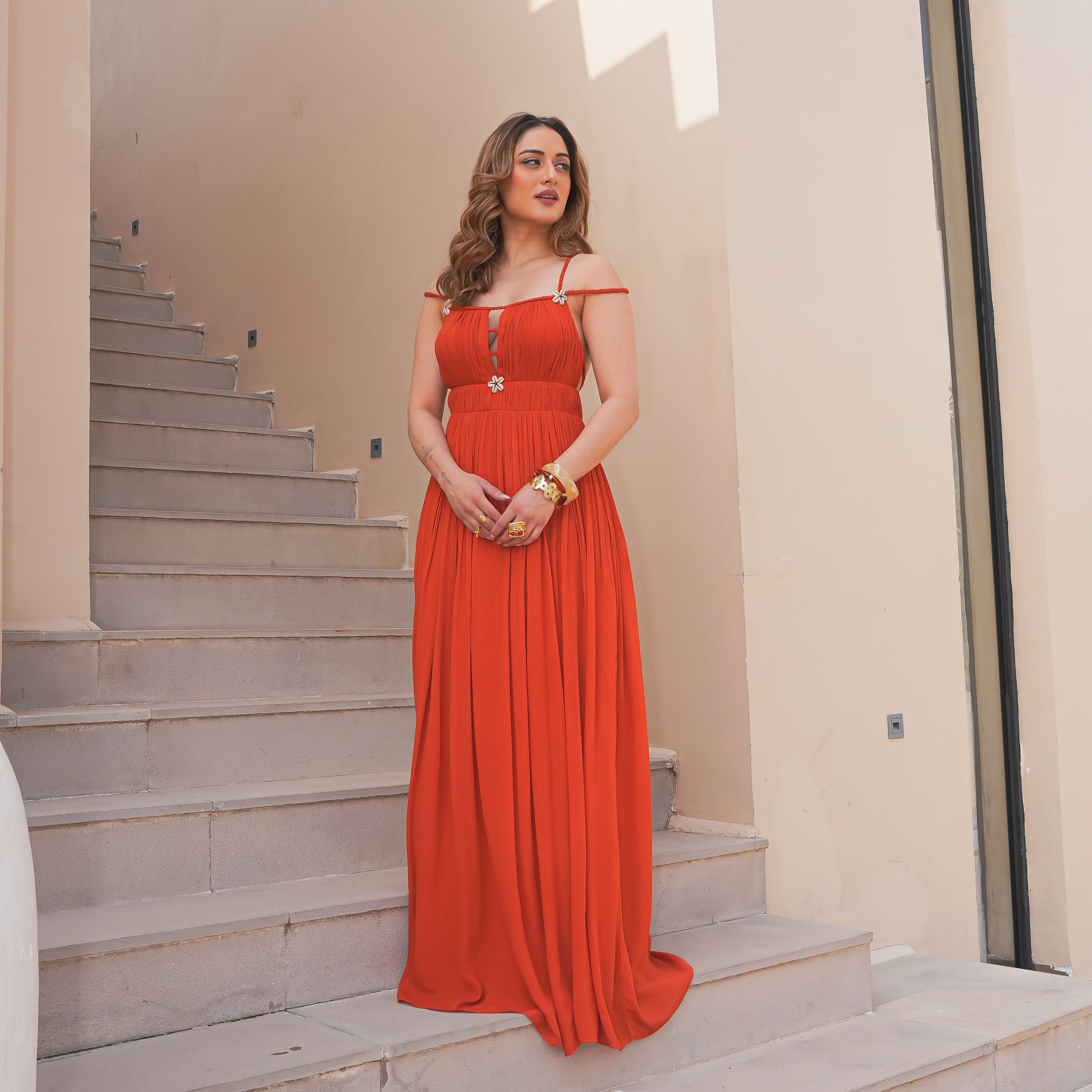 Rustic Flow Long Dress