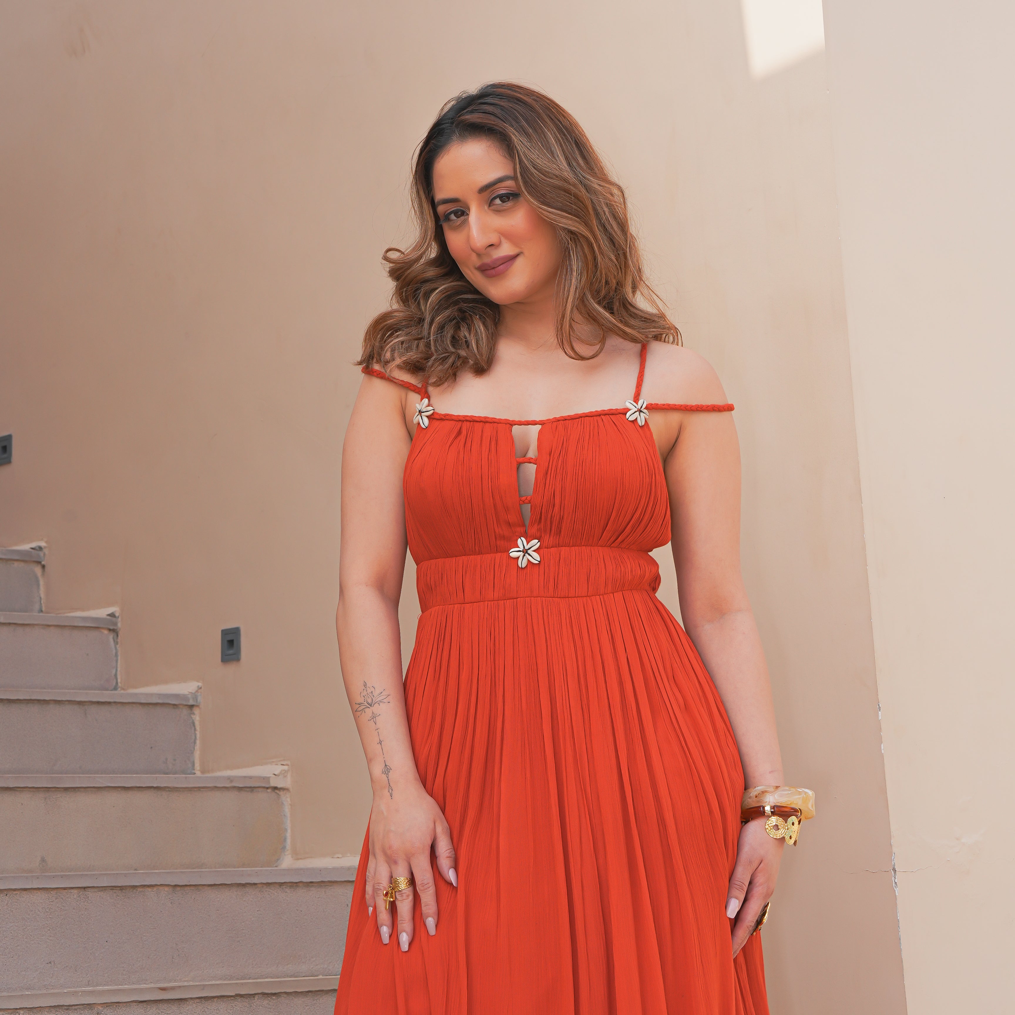 Rustic Flow Long Dress