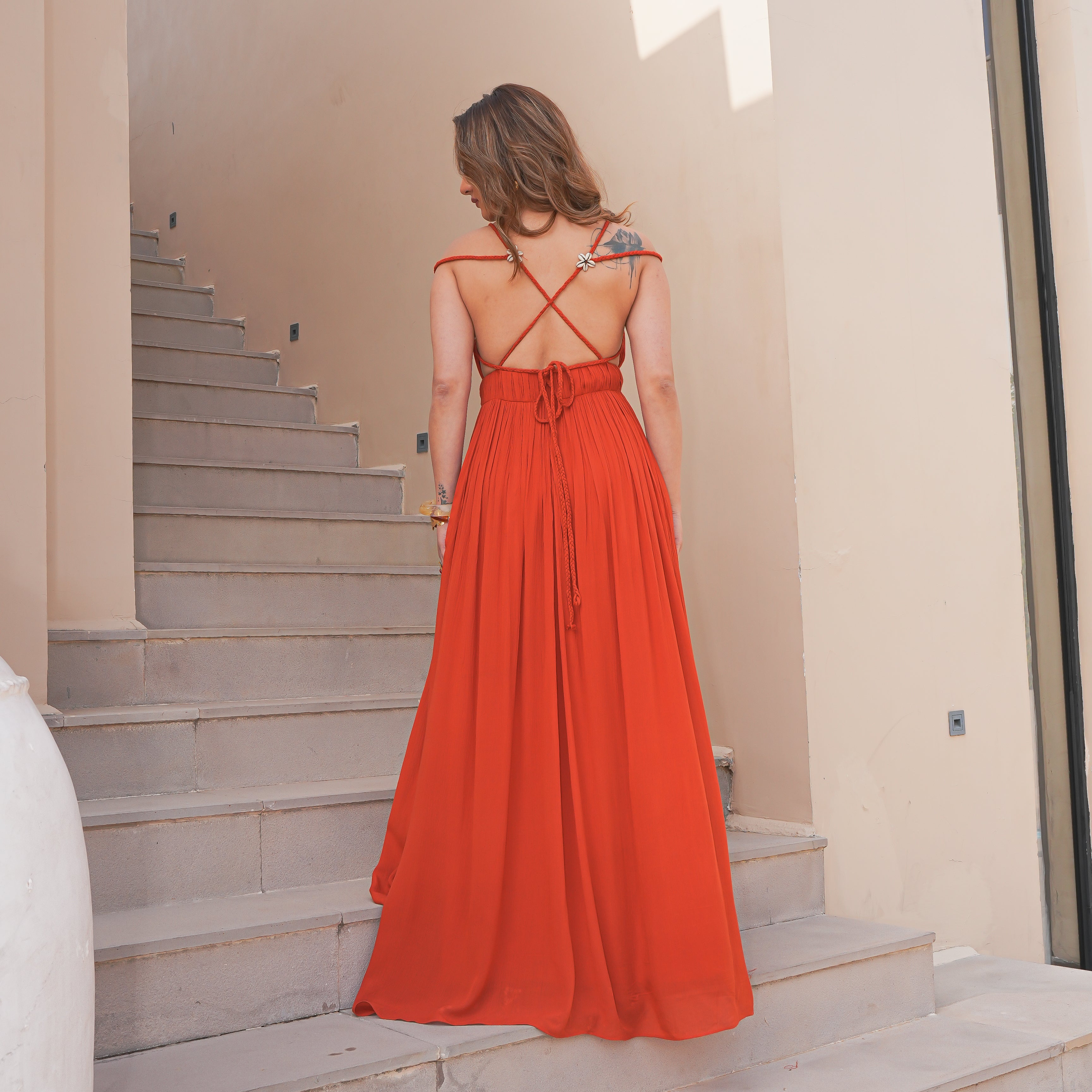 Rustic Flow Long Dress