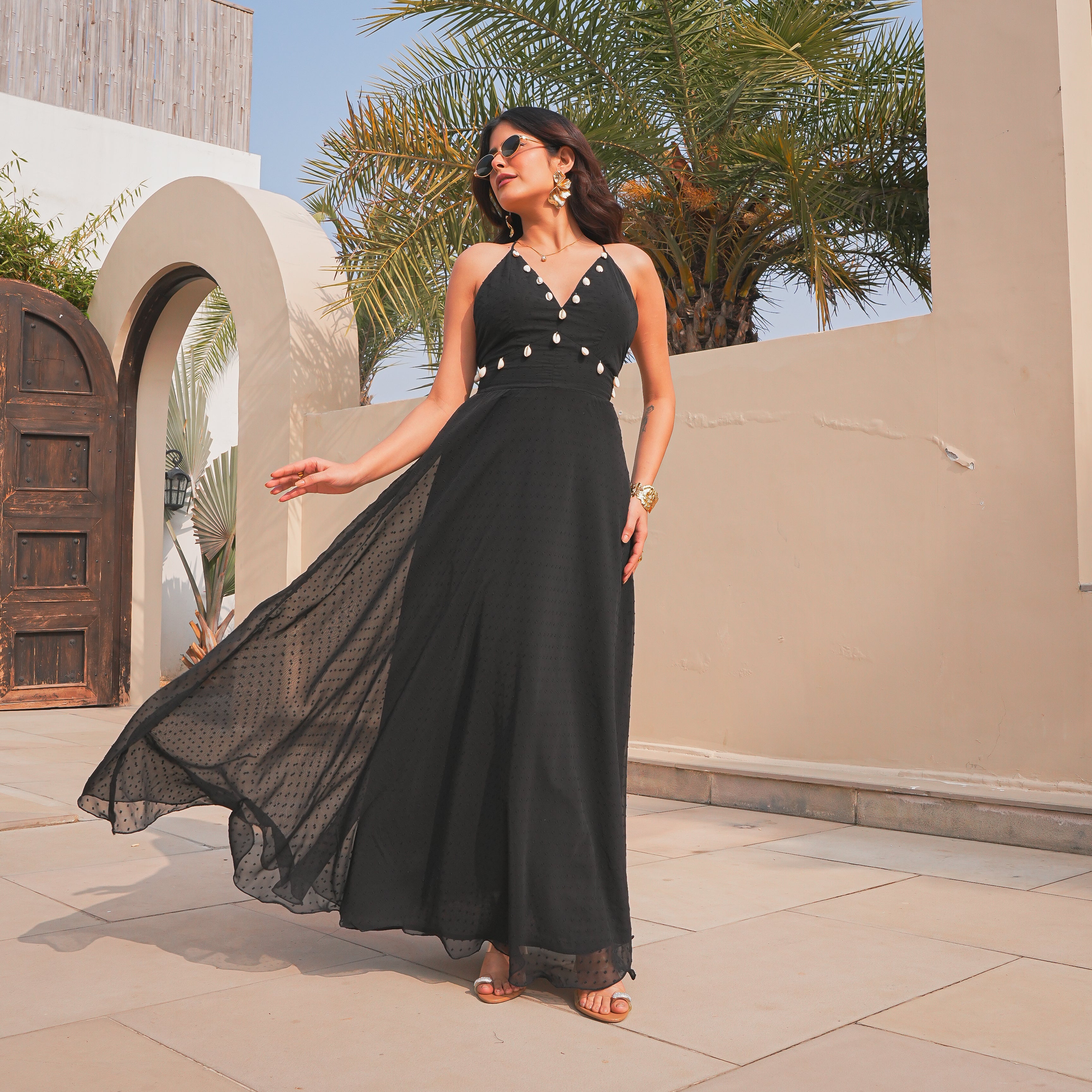 Evening Black Long Dress
