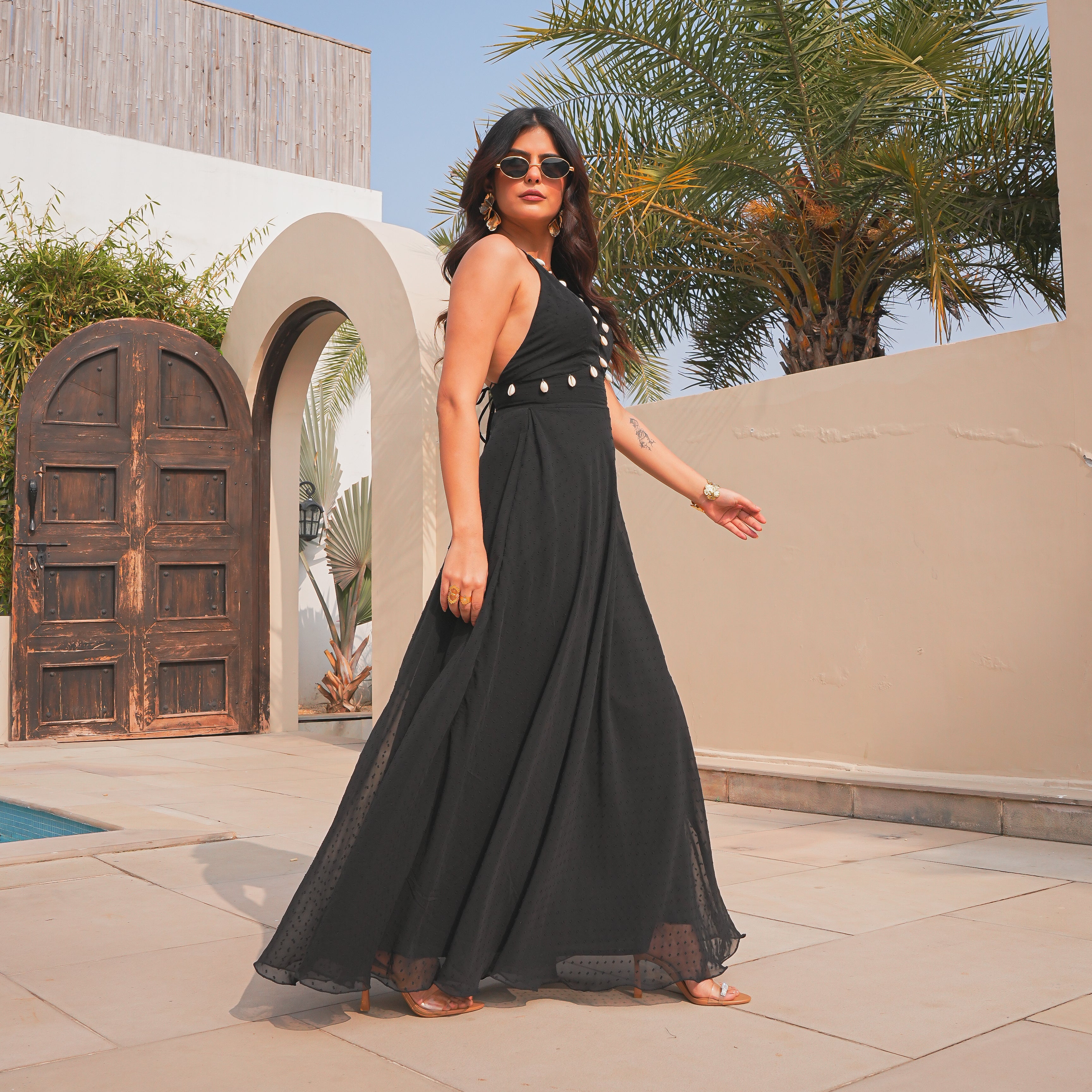 Evening Black Long Dress