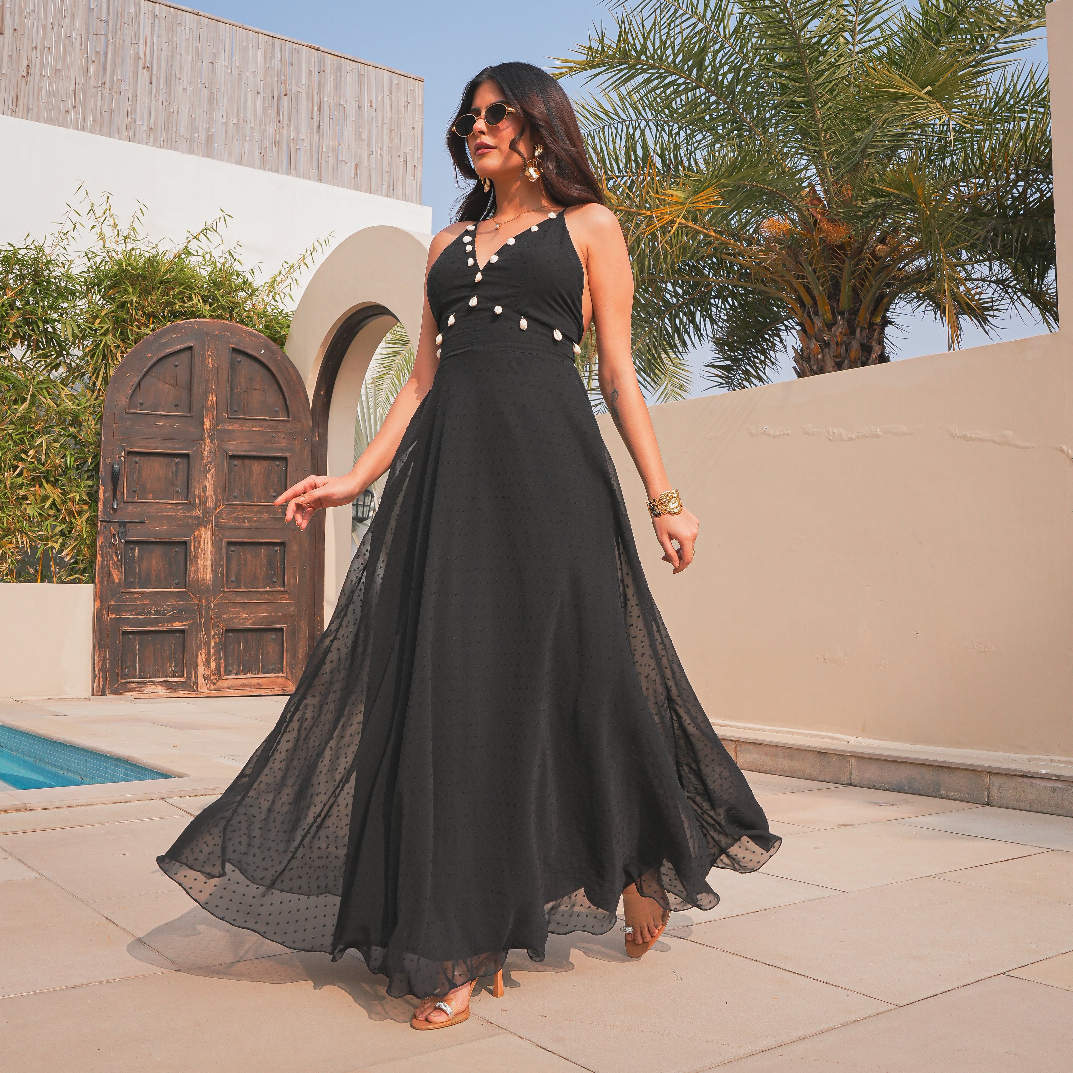 Evening Black Long Dress