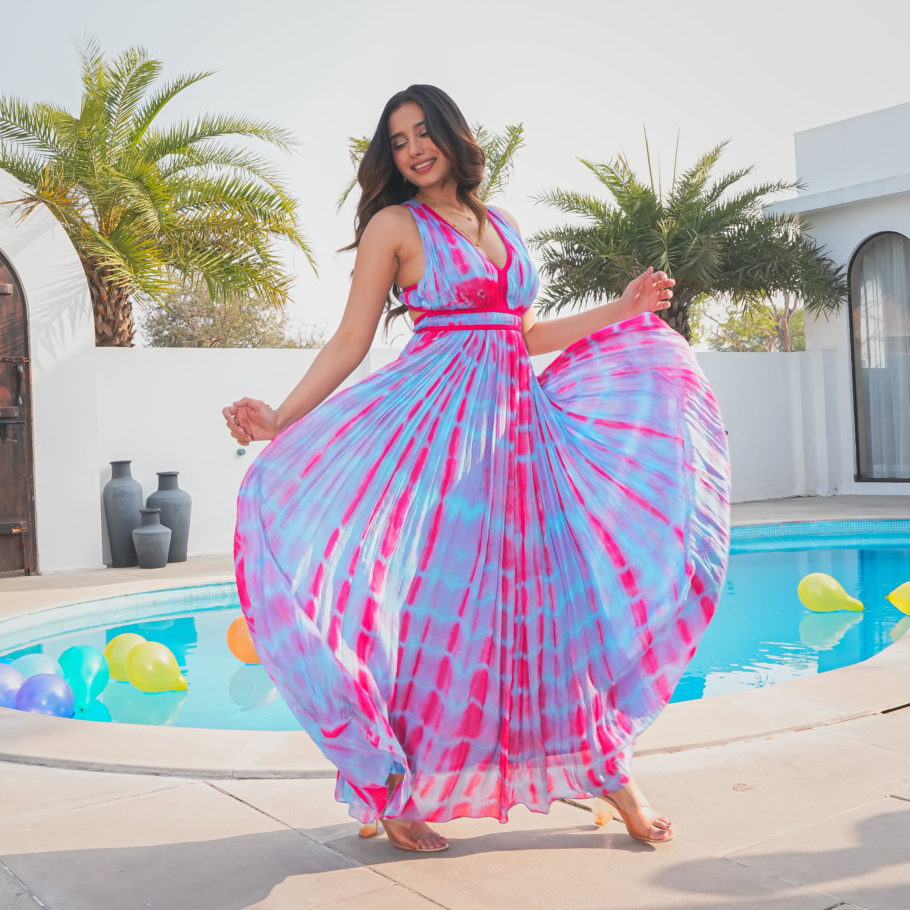 candy stripe maxi dress Candy Blue Long Dress 2XL