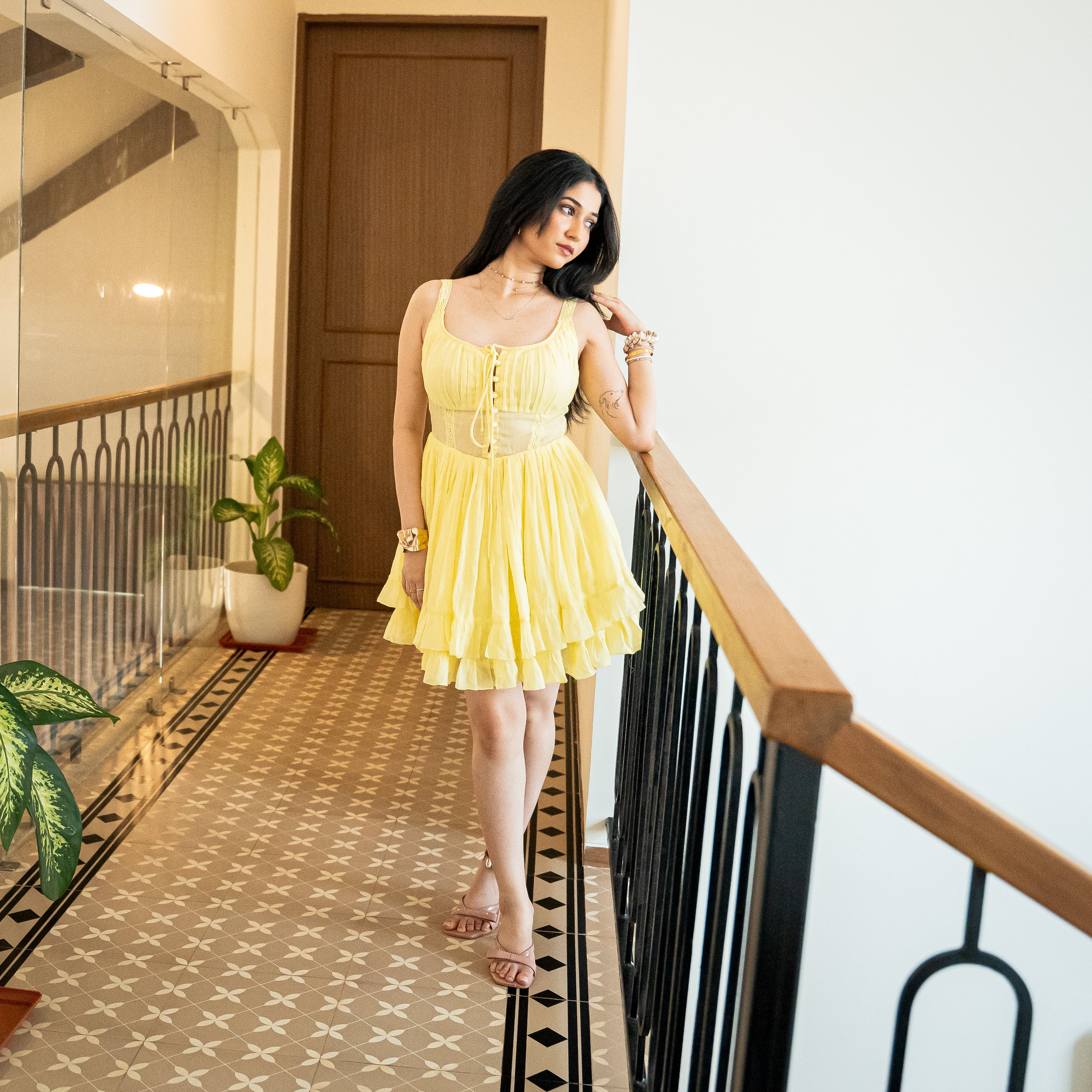 Citrus Splash Short Dress