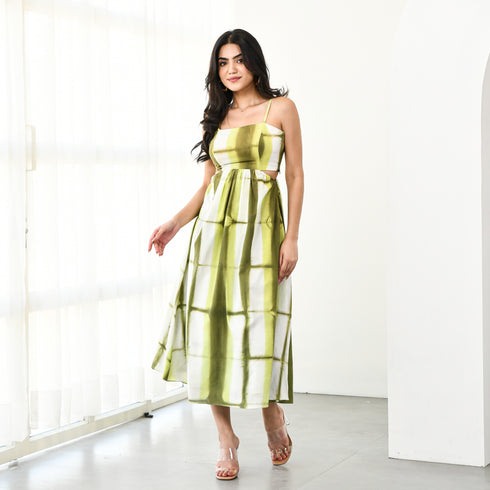 Fluttering Cotton Midi Dress