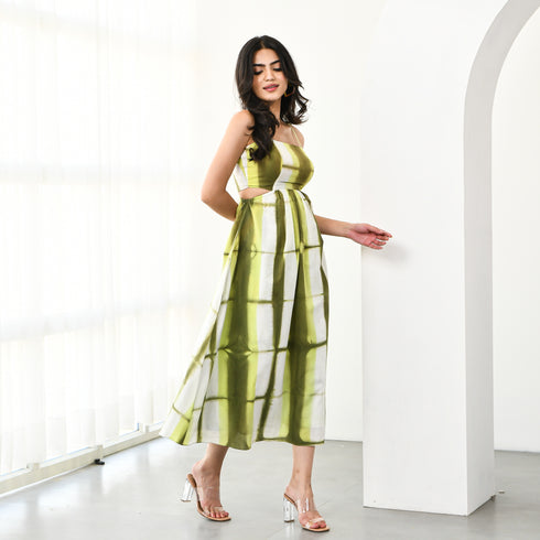 Fluttering Cotton Midi Dress