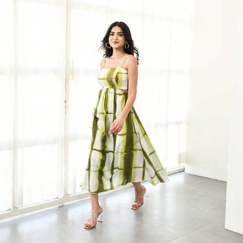 Fluttering Cotton Midi Dress