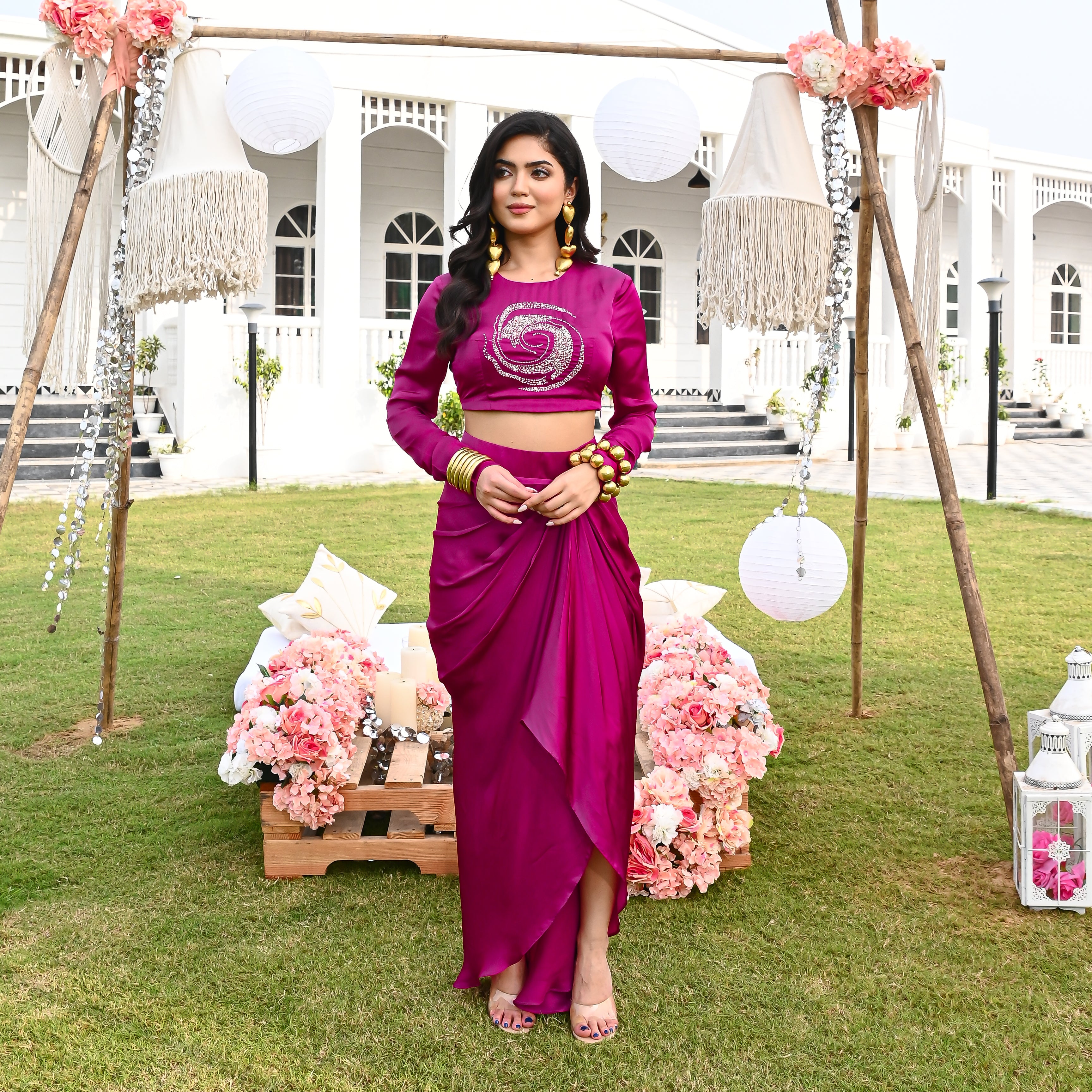 Starry Magenta Co-ord Set