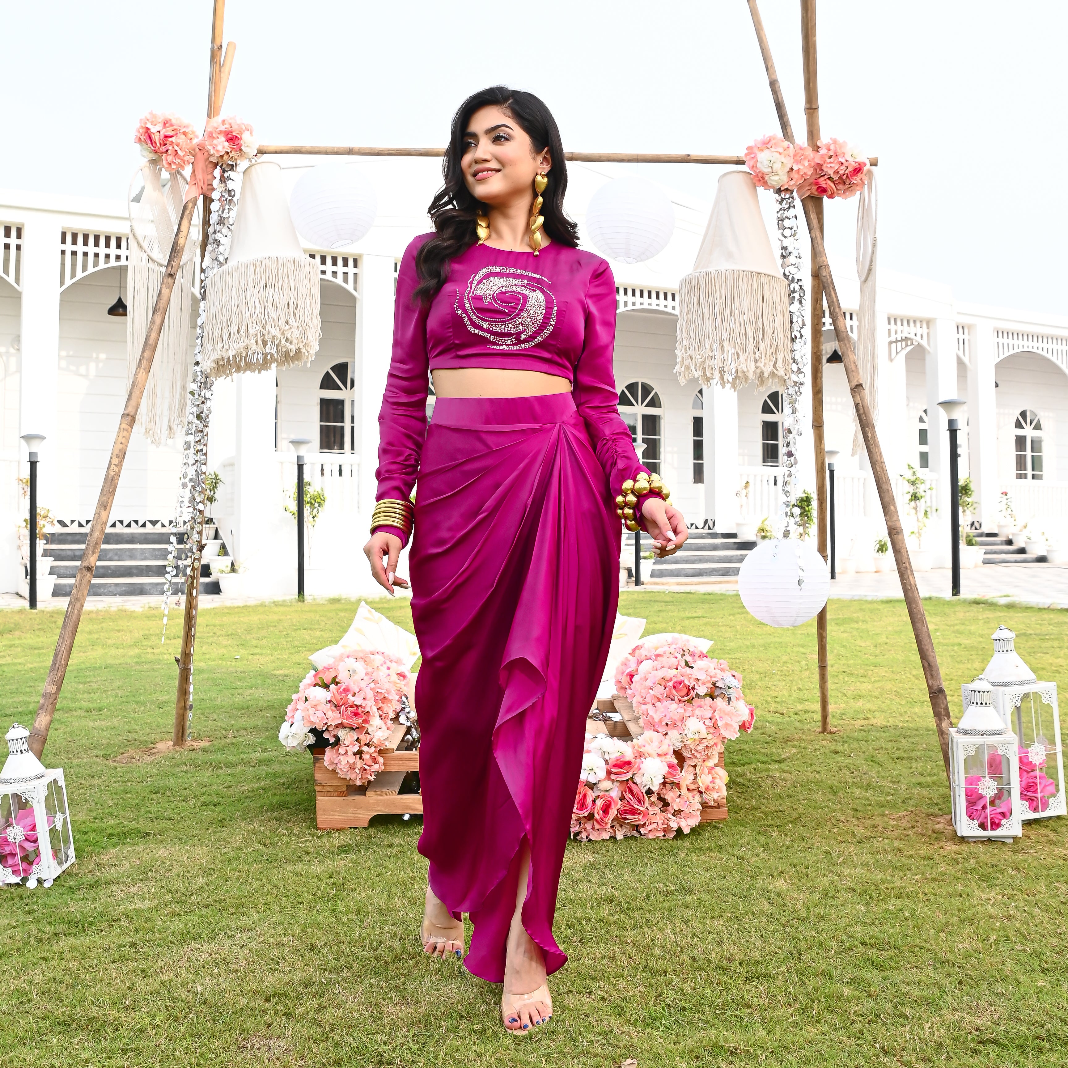 Starry Magenta Co-ord Set