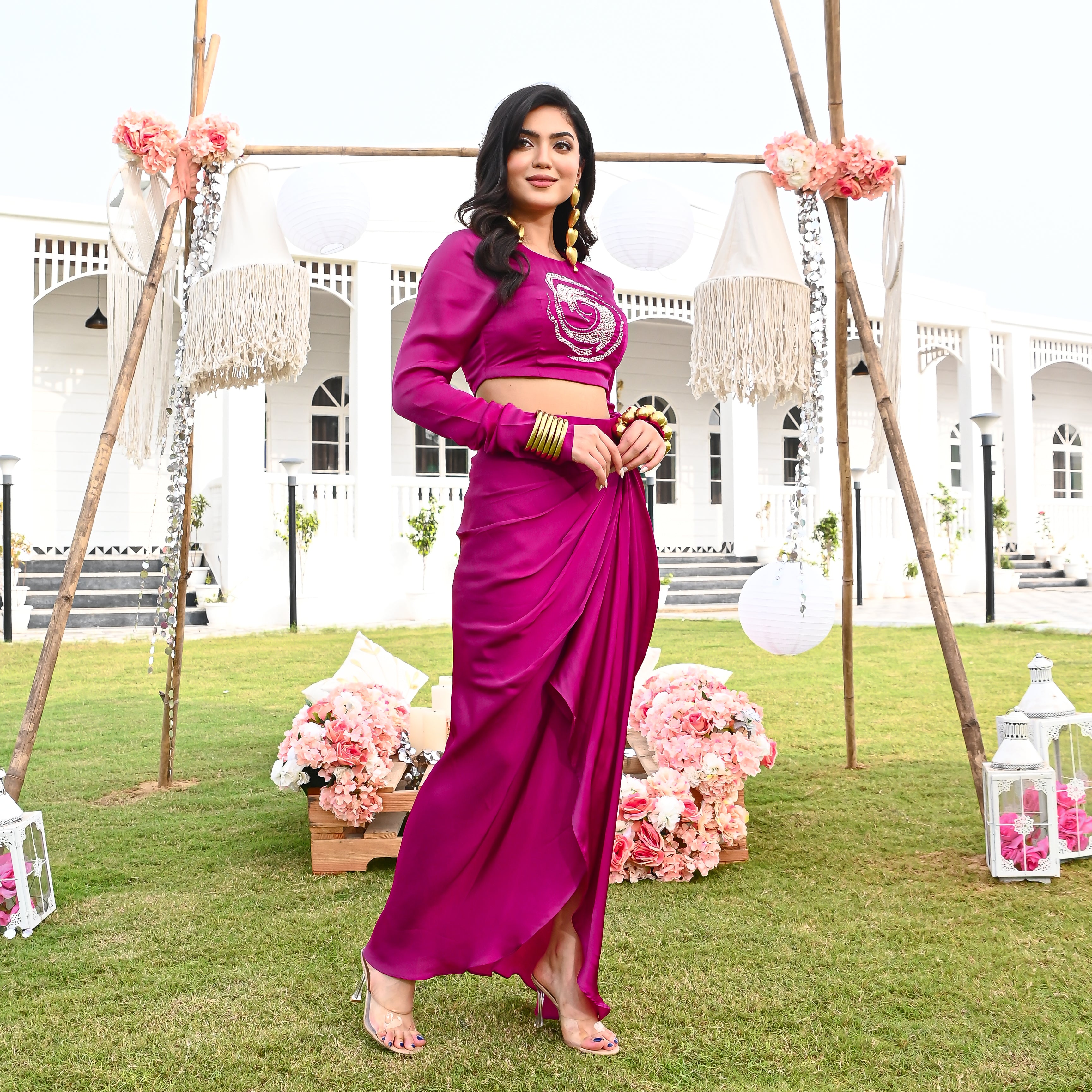 Starry Magenta Co-ord Set