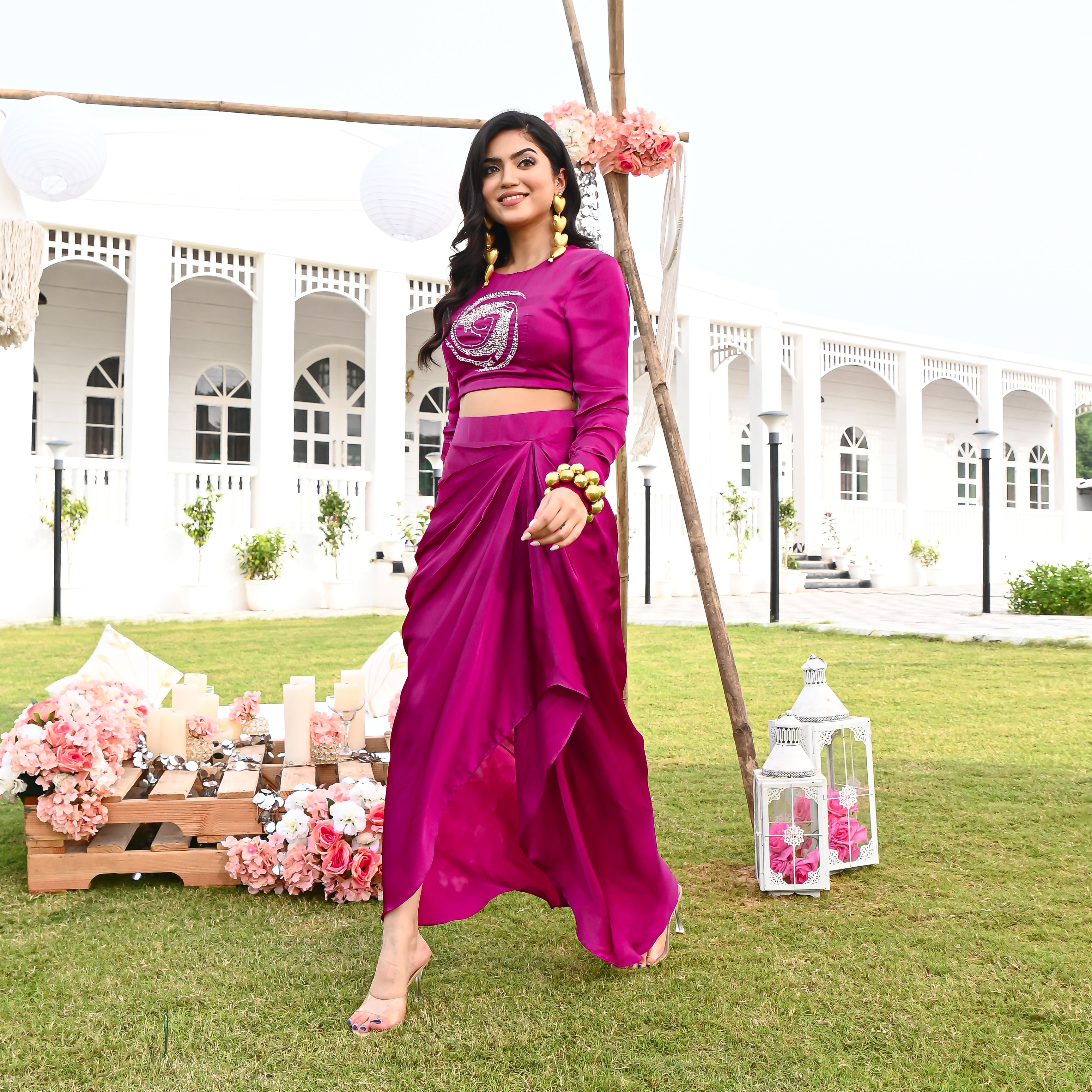 Starry Magenta Co-ord Set