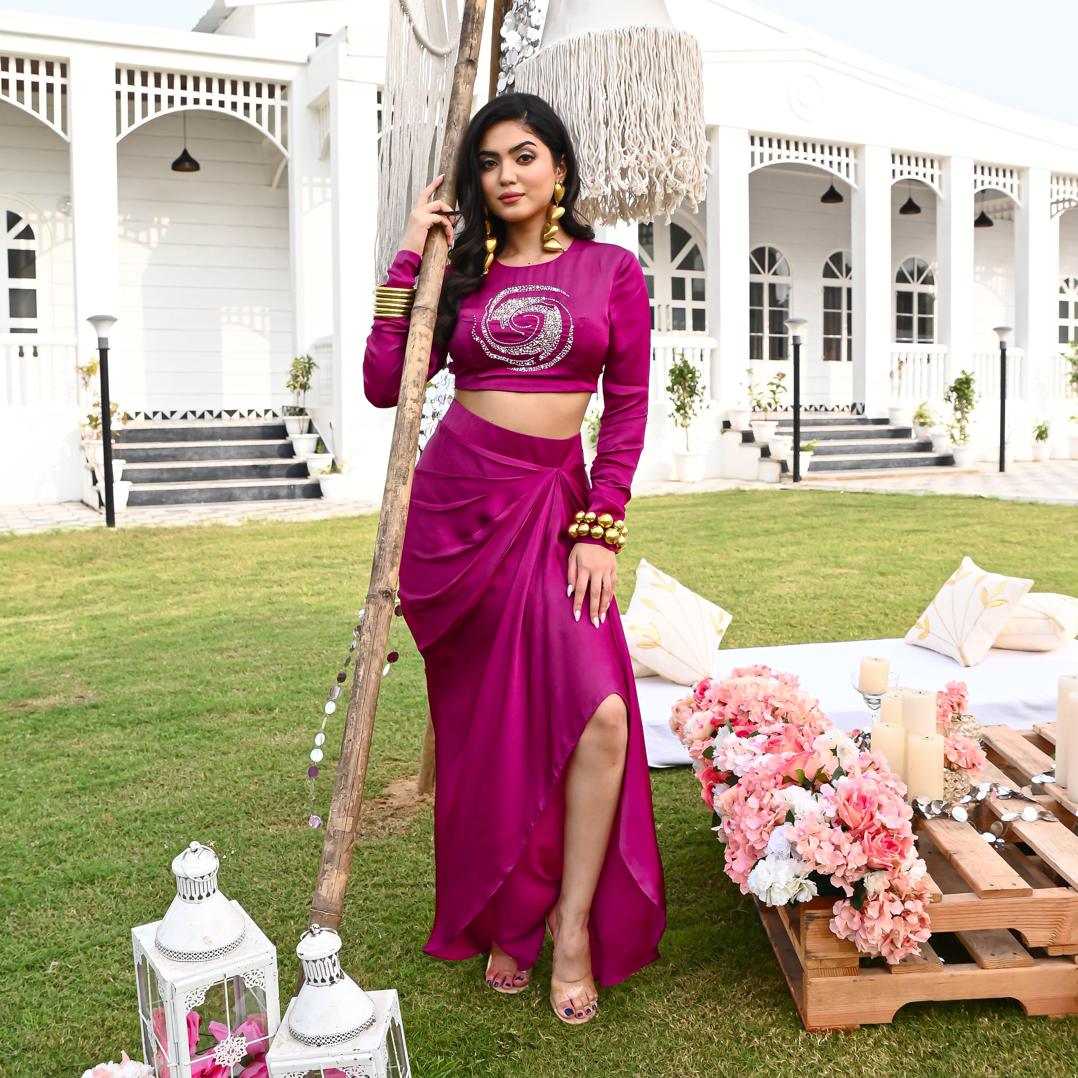 Starry Magenta Co-ord Set