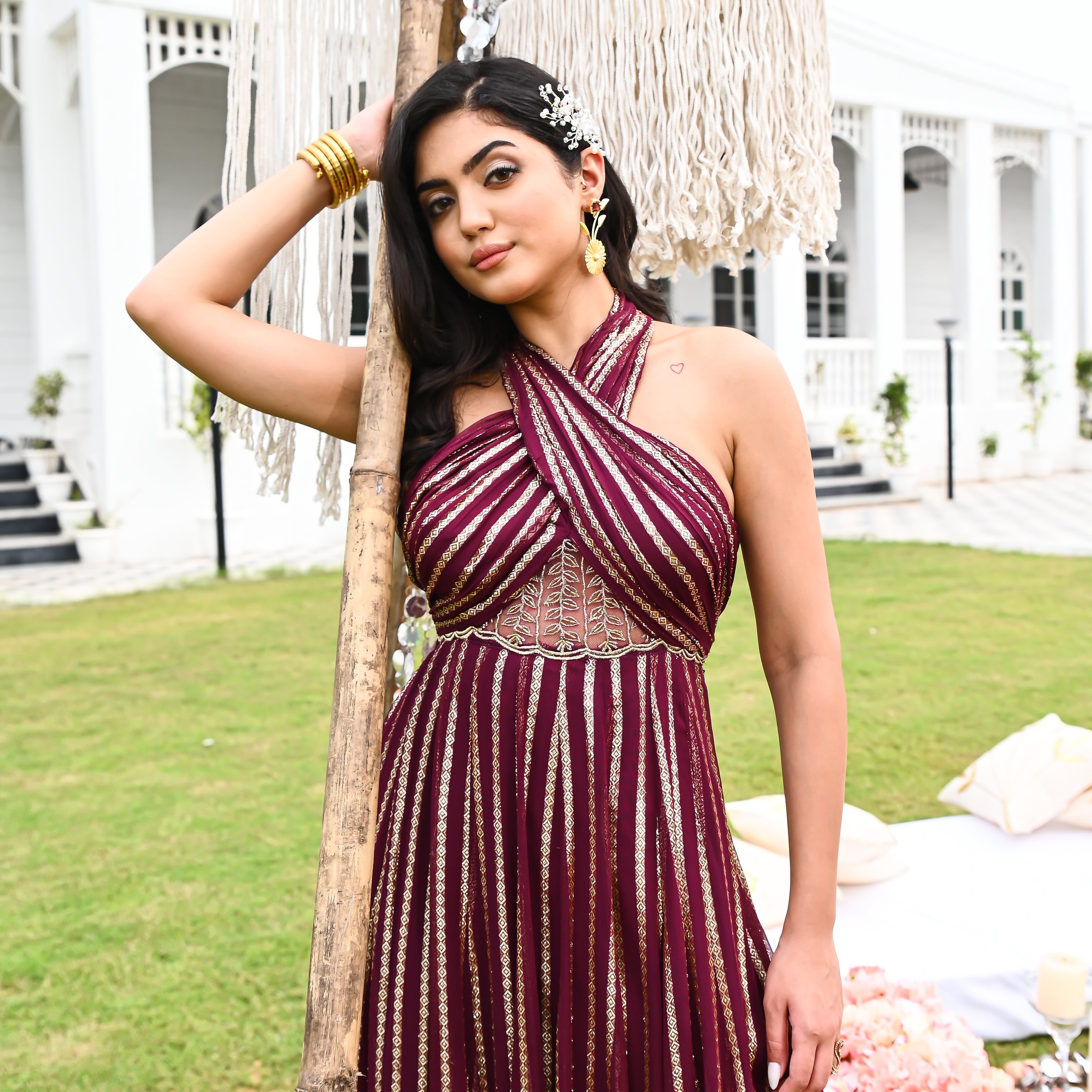 Stardust Violet Long Dress