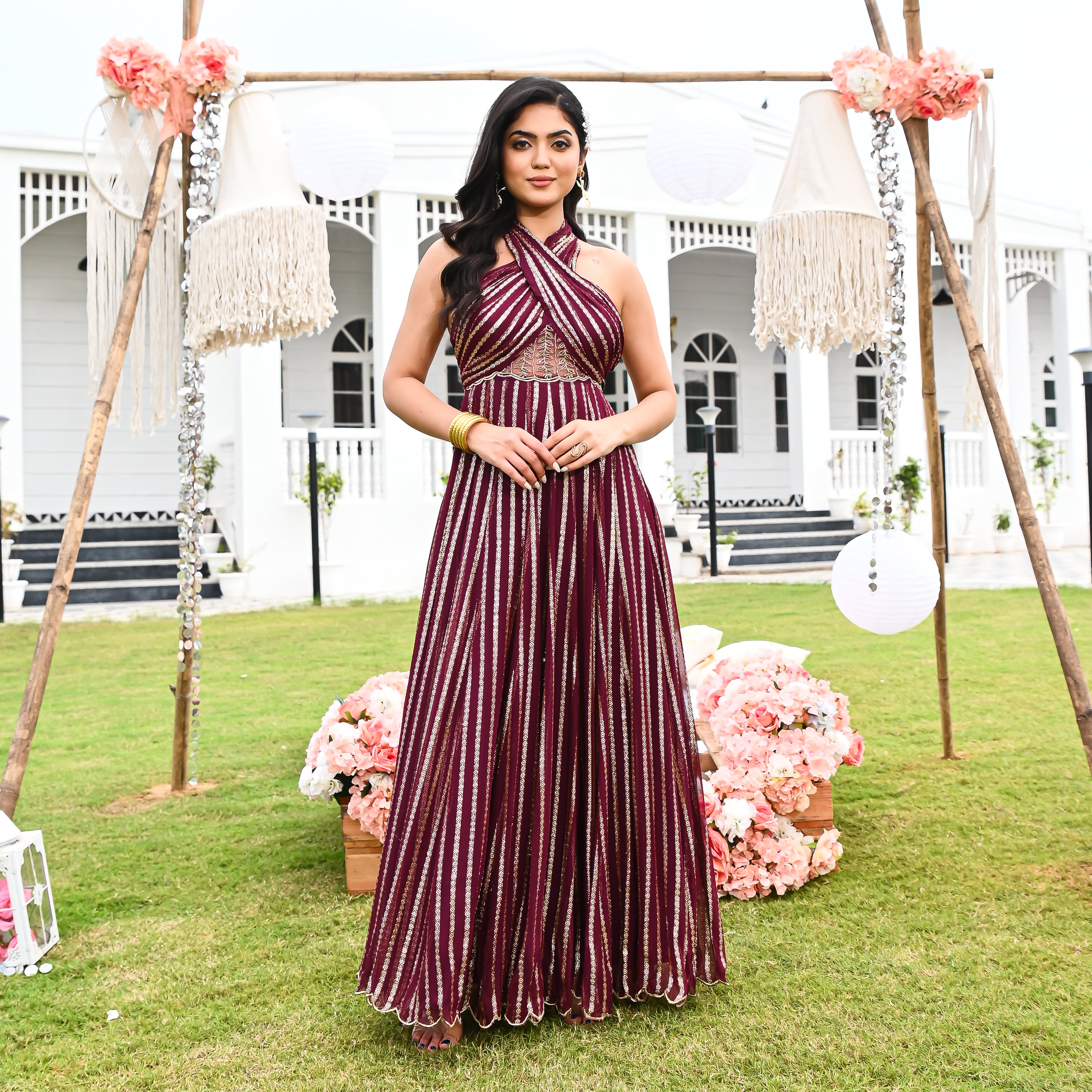 Stardust Violet Long Dress