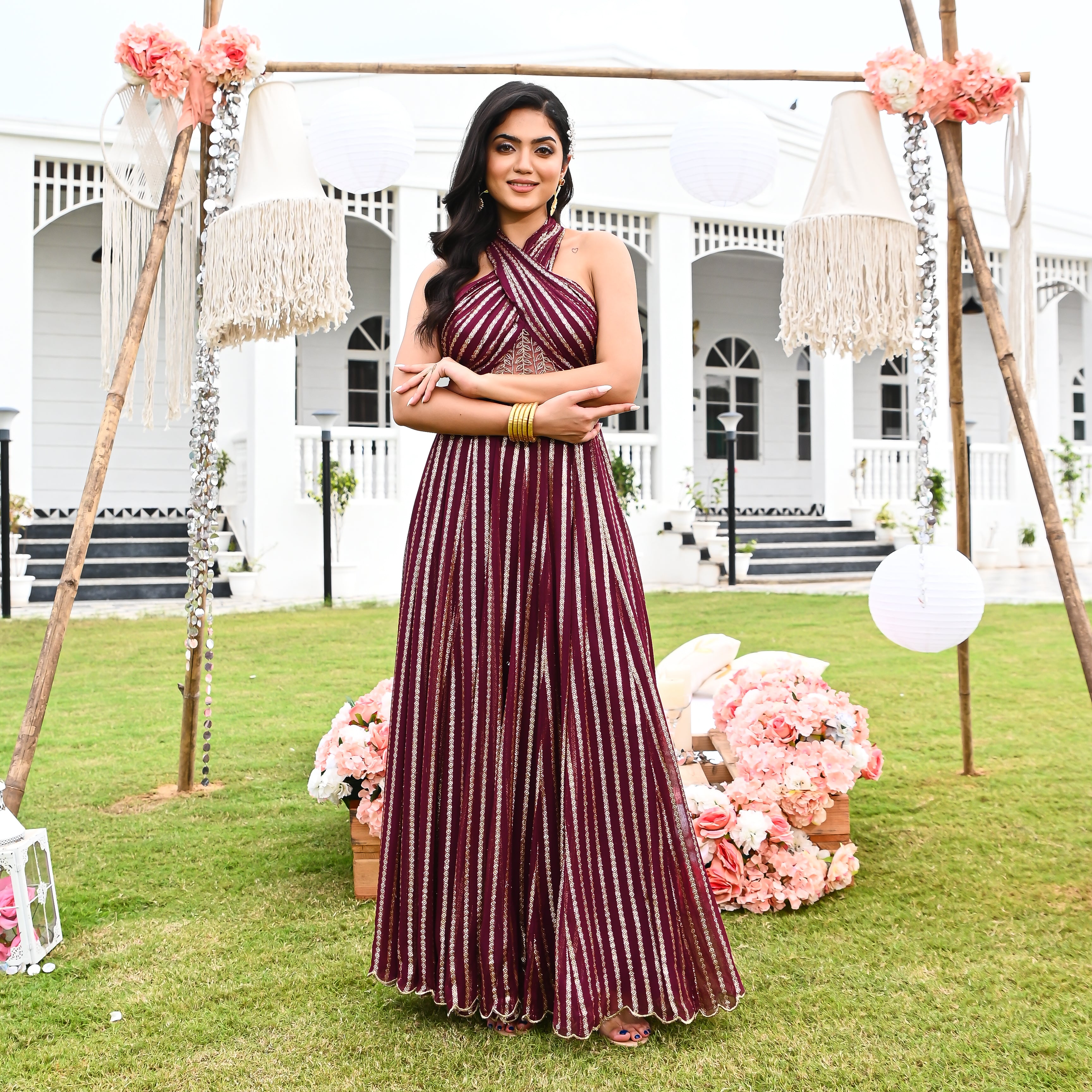 Stardust Violet Long Dress