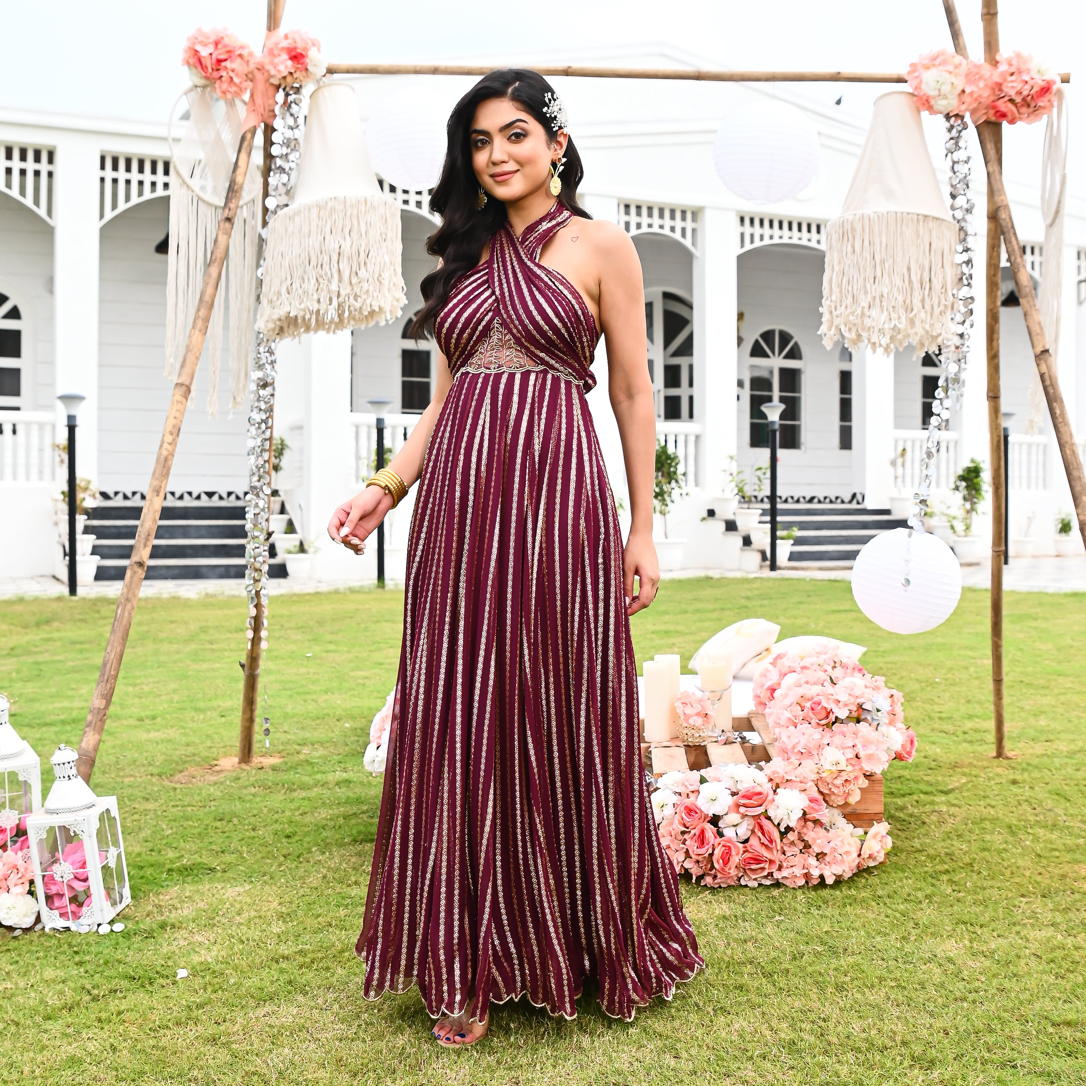 Stardust Violet Long Dress