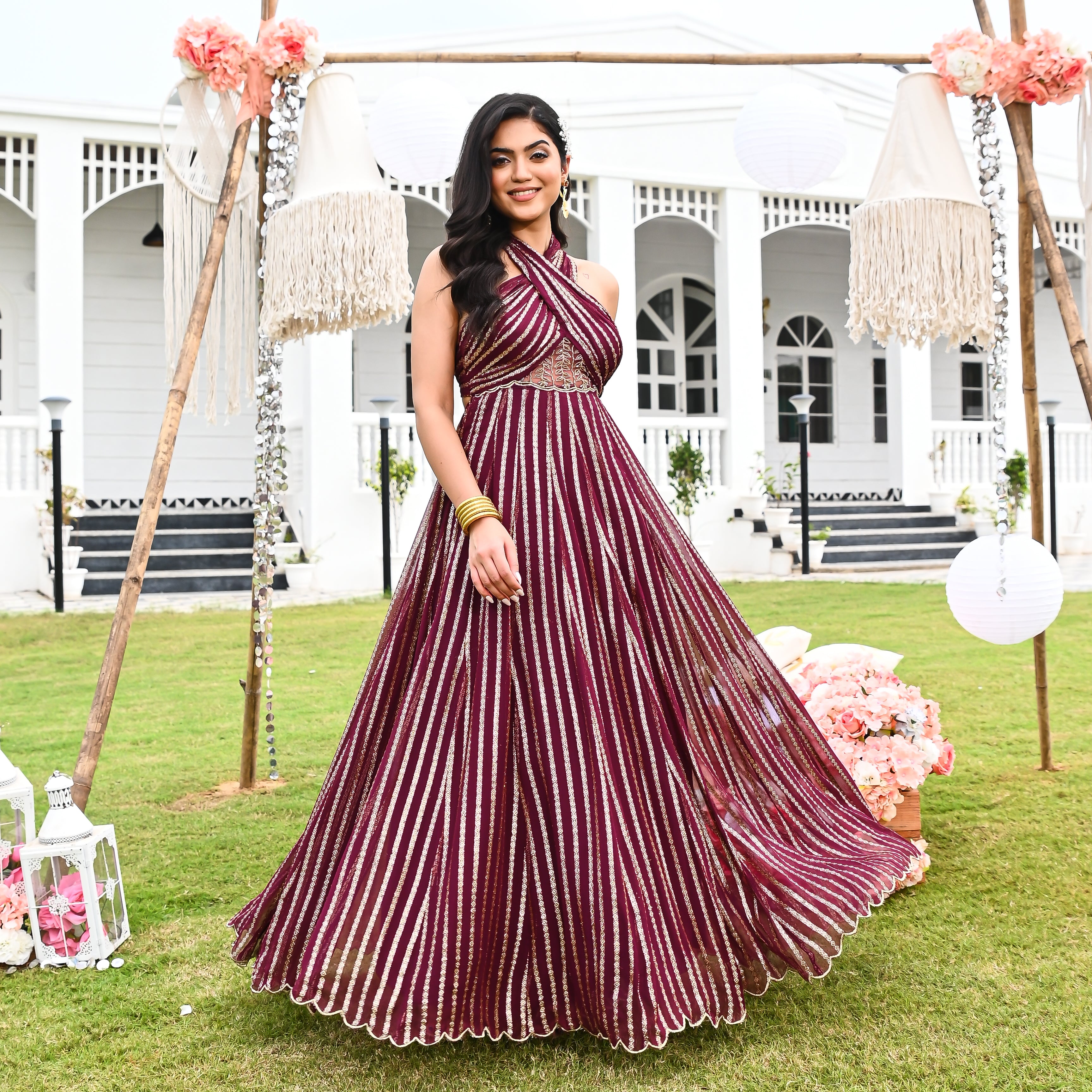 Stardust Violet Long Dress