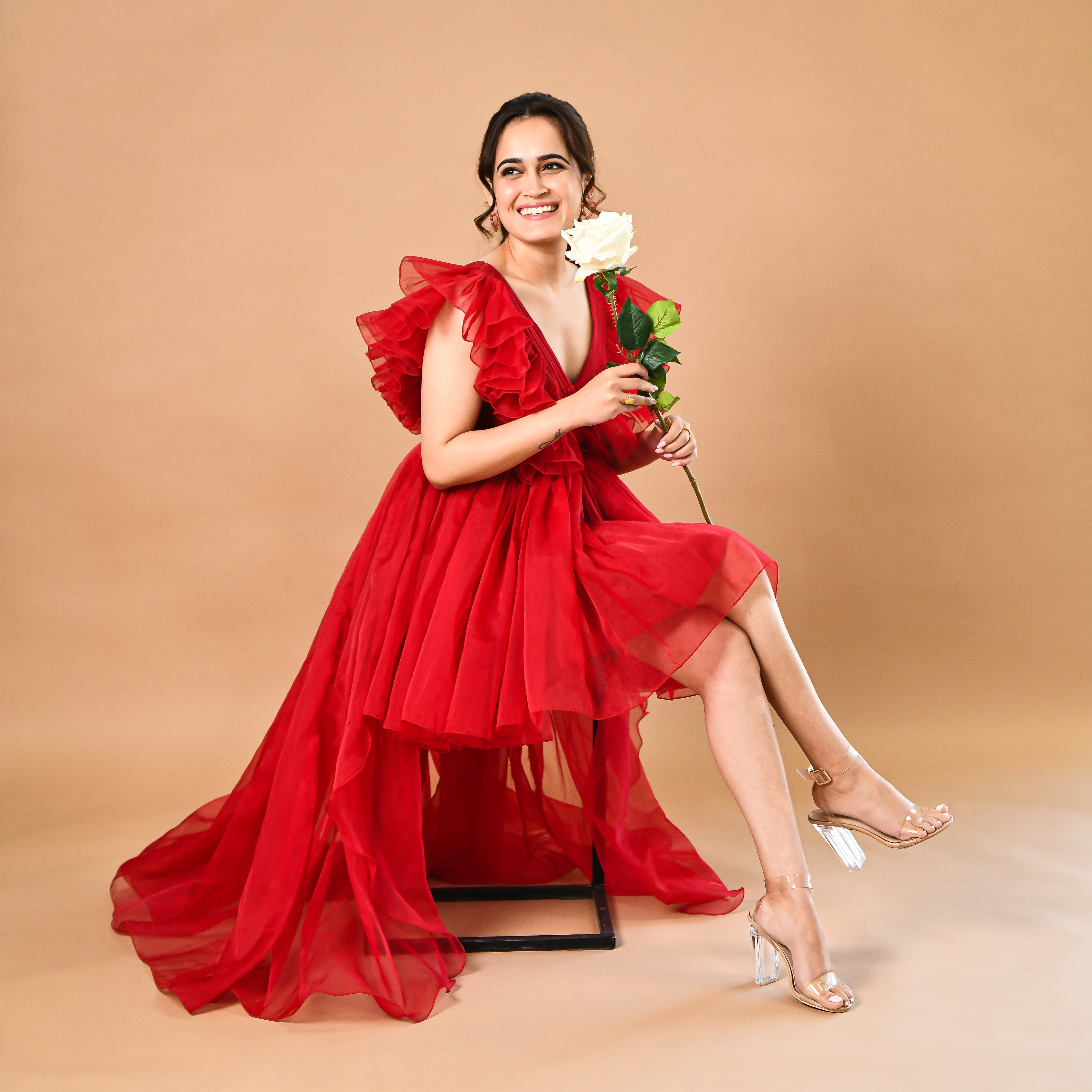 Fairytale Red Organza Dress 2XL Fairytale Red Organza Dress 2XL