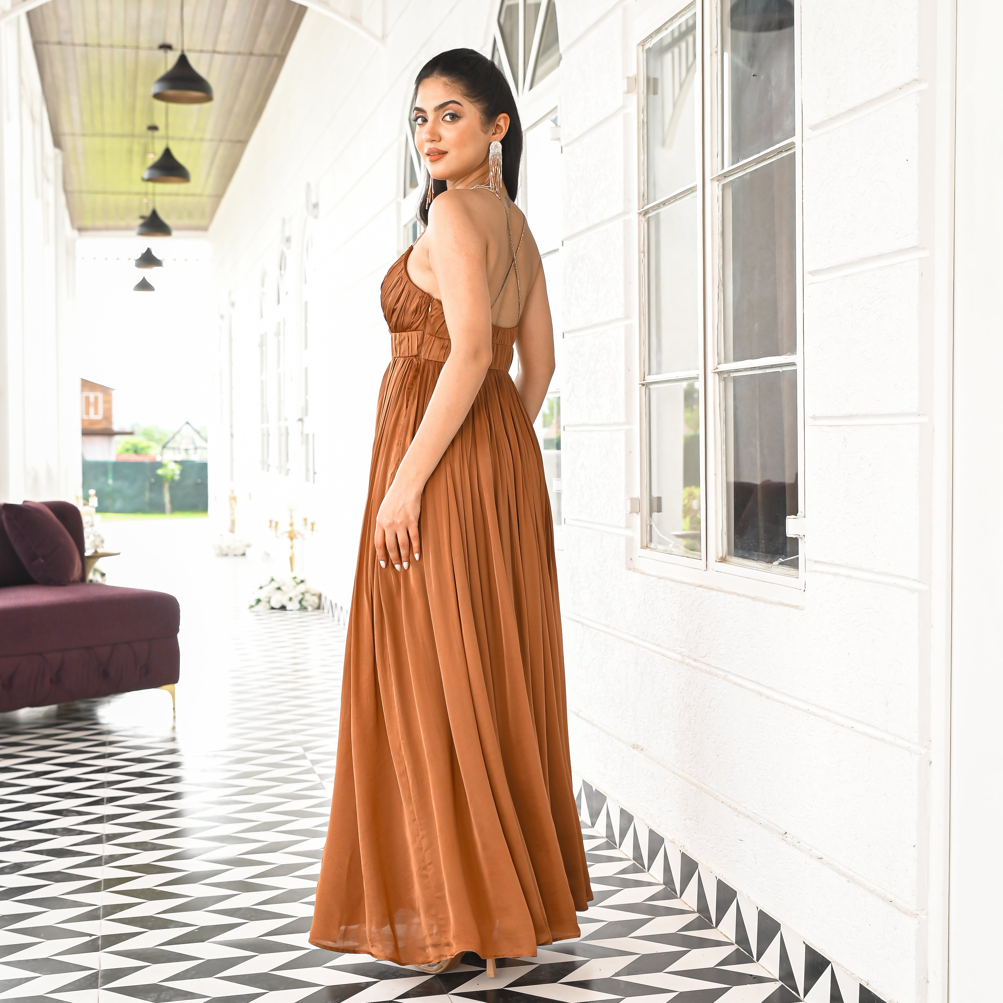 Hazel Glimmer Long Dress