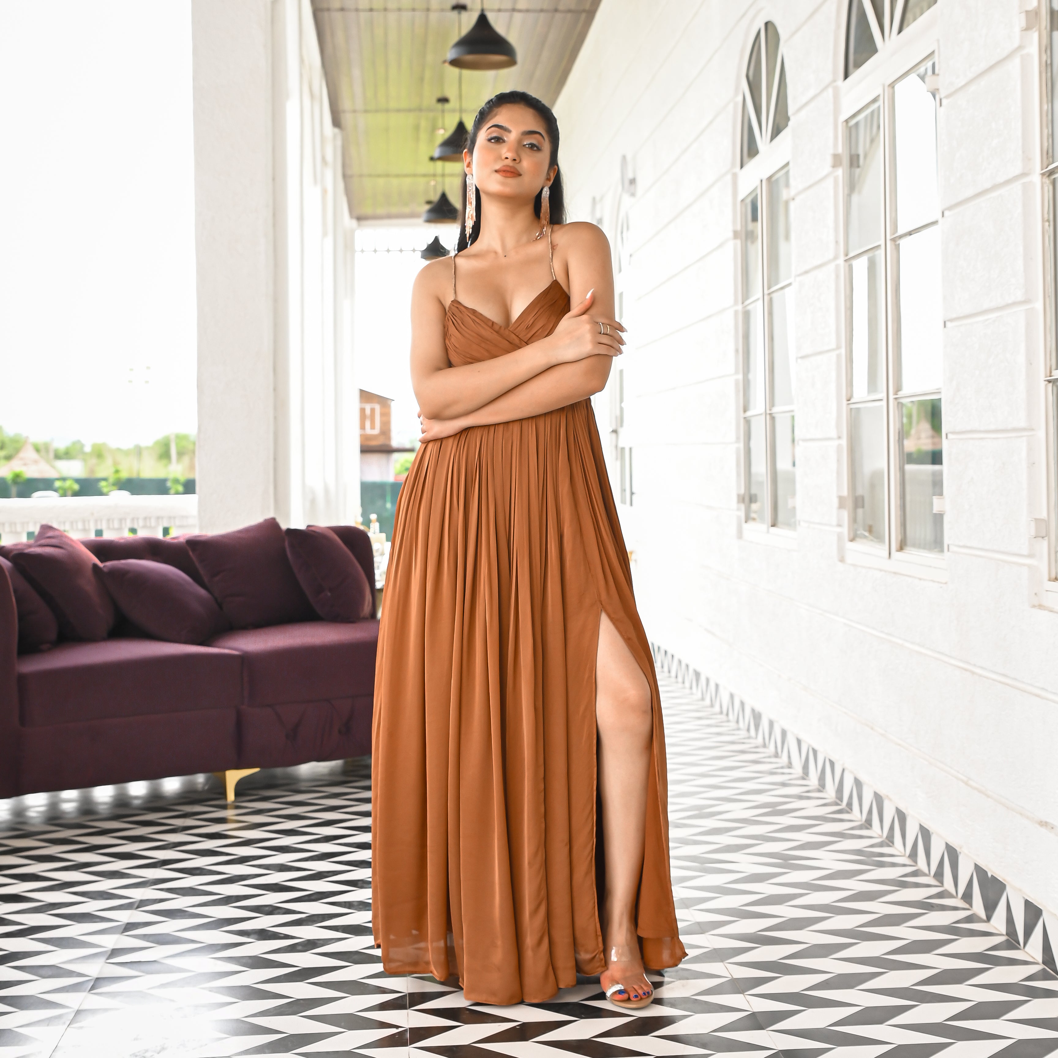 Hazel Glimmer Long Dress