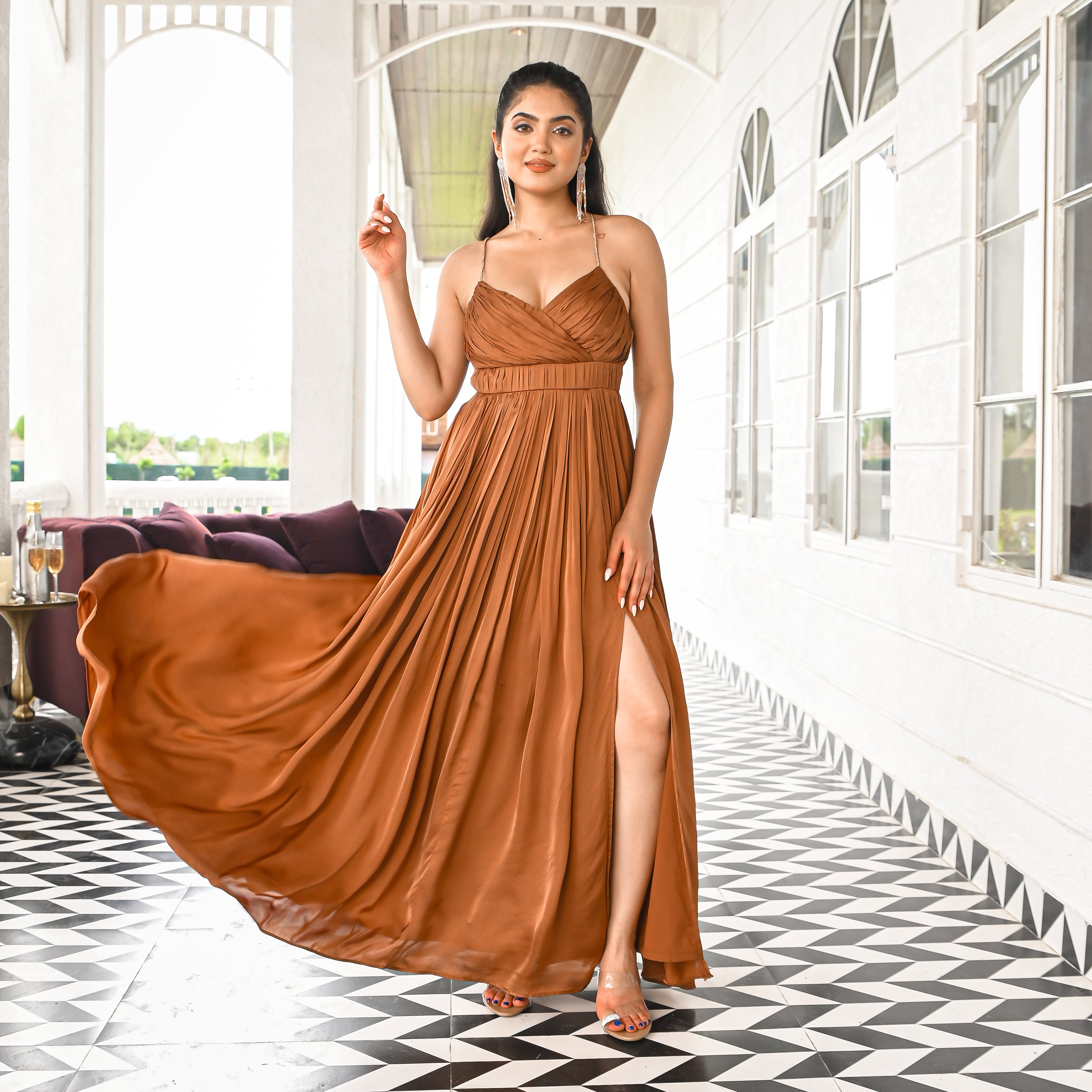 Hazel Glimmer Long Dress