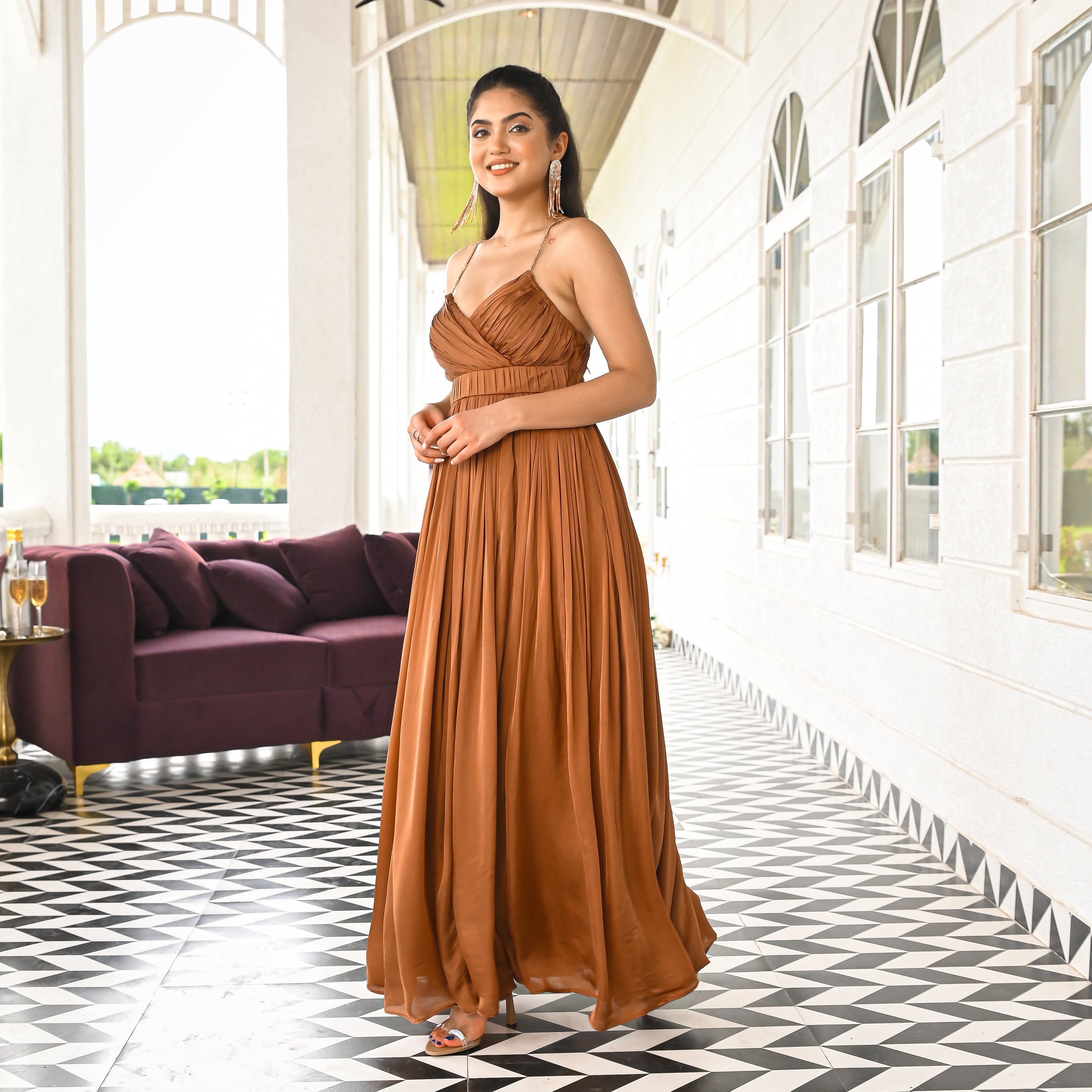 Hazel Glimmer Long Dress