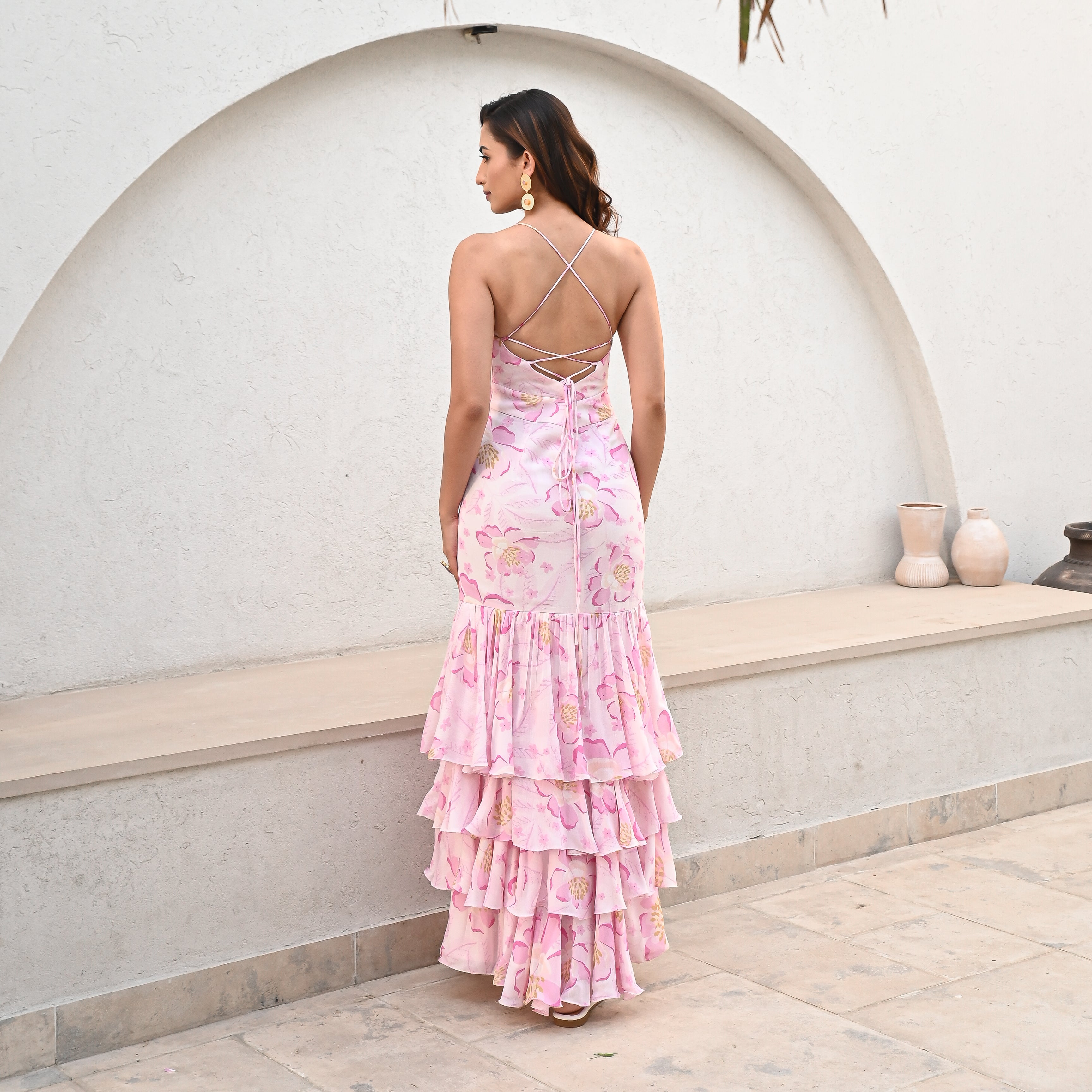 Petal Tiered Elegance Dress