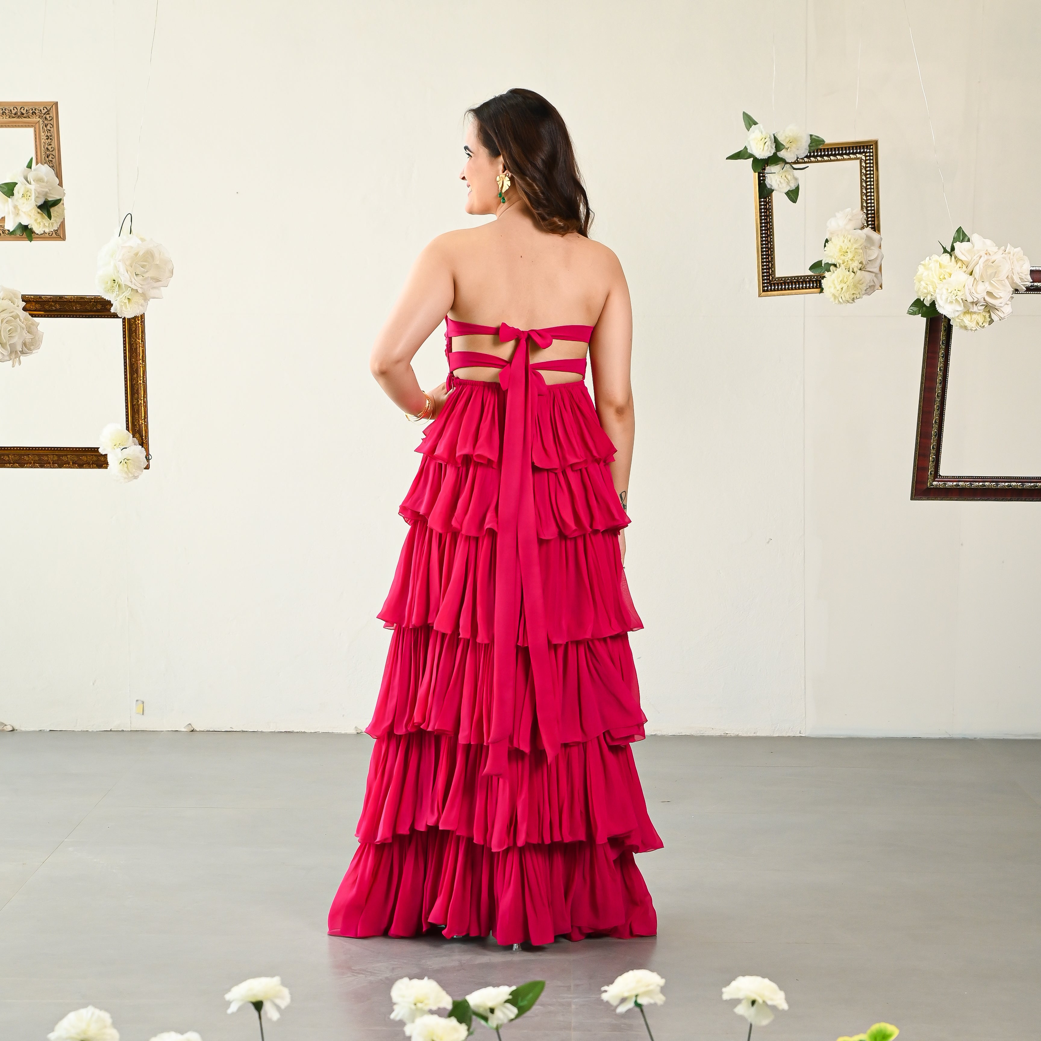 Shocking Pink Long Dress