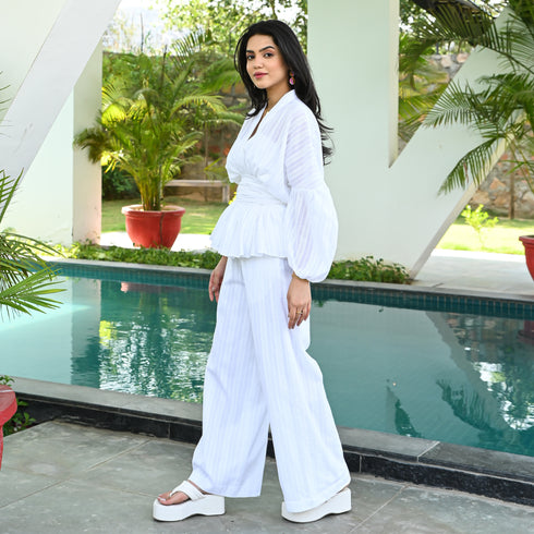 Pure White Delight Co-ord Set