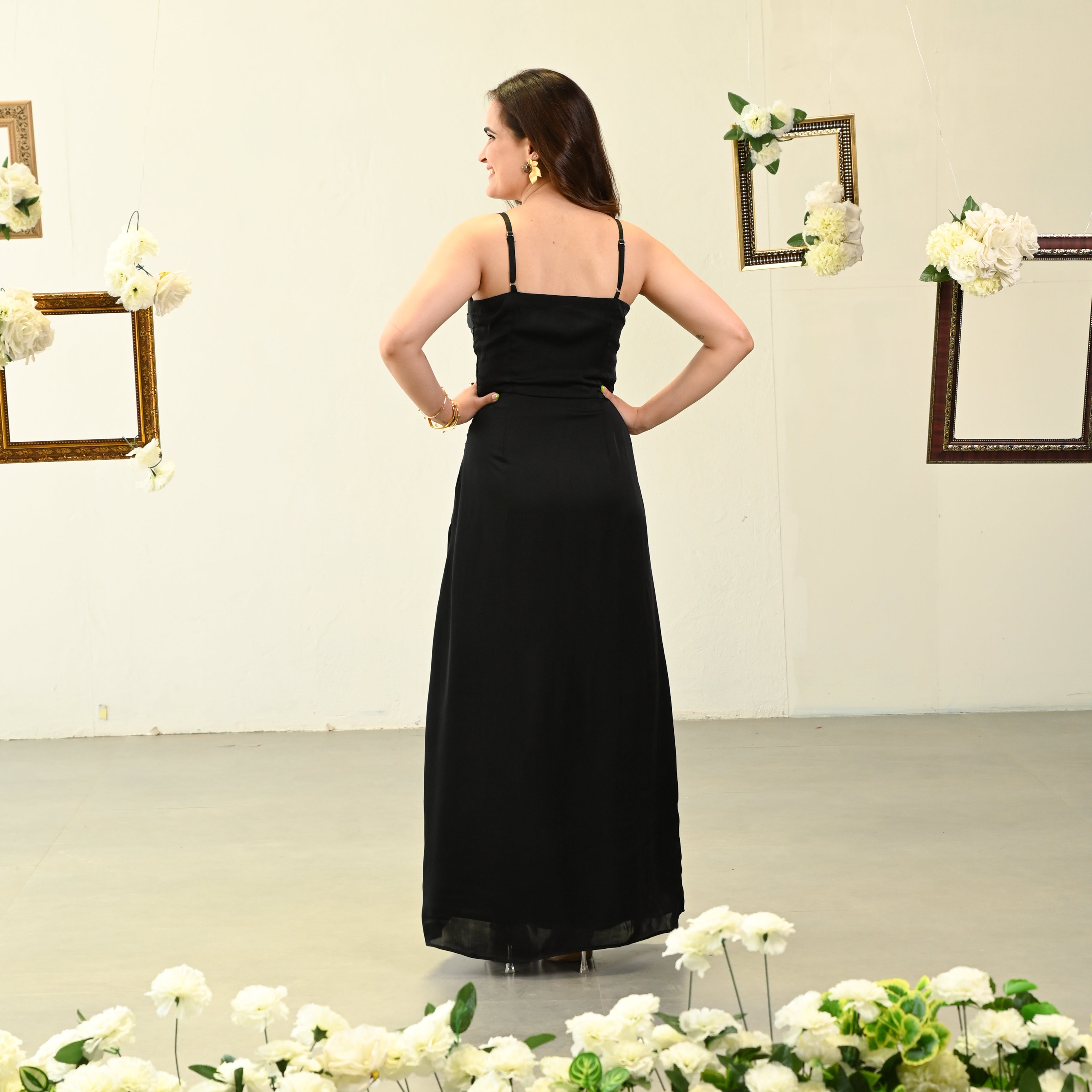 Pitch Black Allure Long Dress