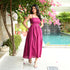 Soft Pink Whisper Midi Dress