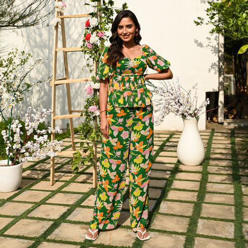 Lime Leafy Green Co-ord Set