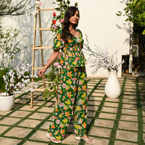 Lime Leafy Green Co-ord Set