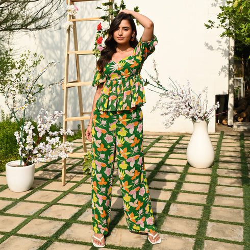 Lime Leafy Green Co-ord Set