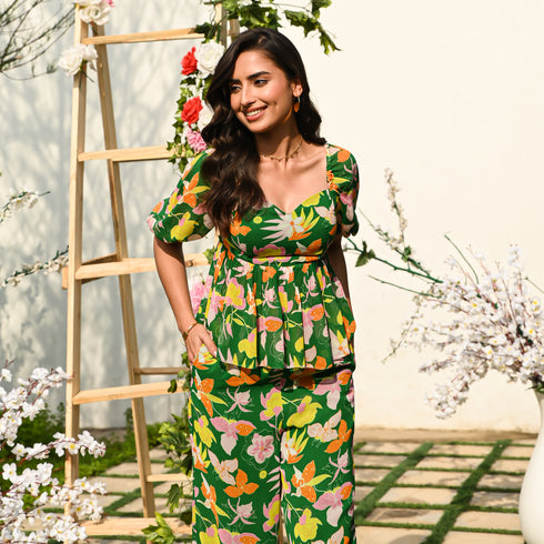 Lime Leafy Green Co-ord Set