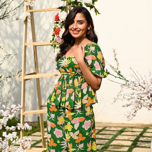 Lime Leafy Green Co-ord Set