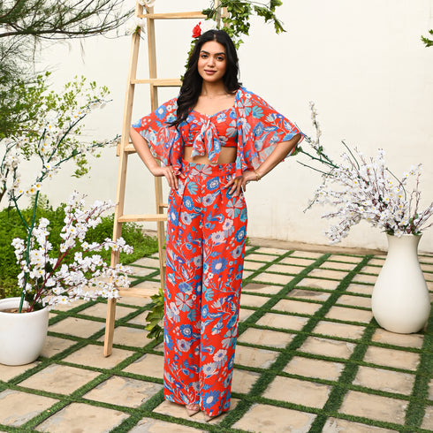Terracotta Floral Co-ord Set