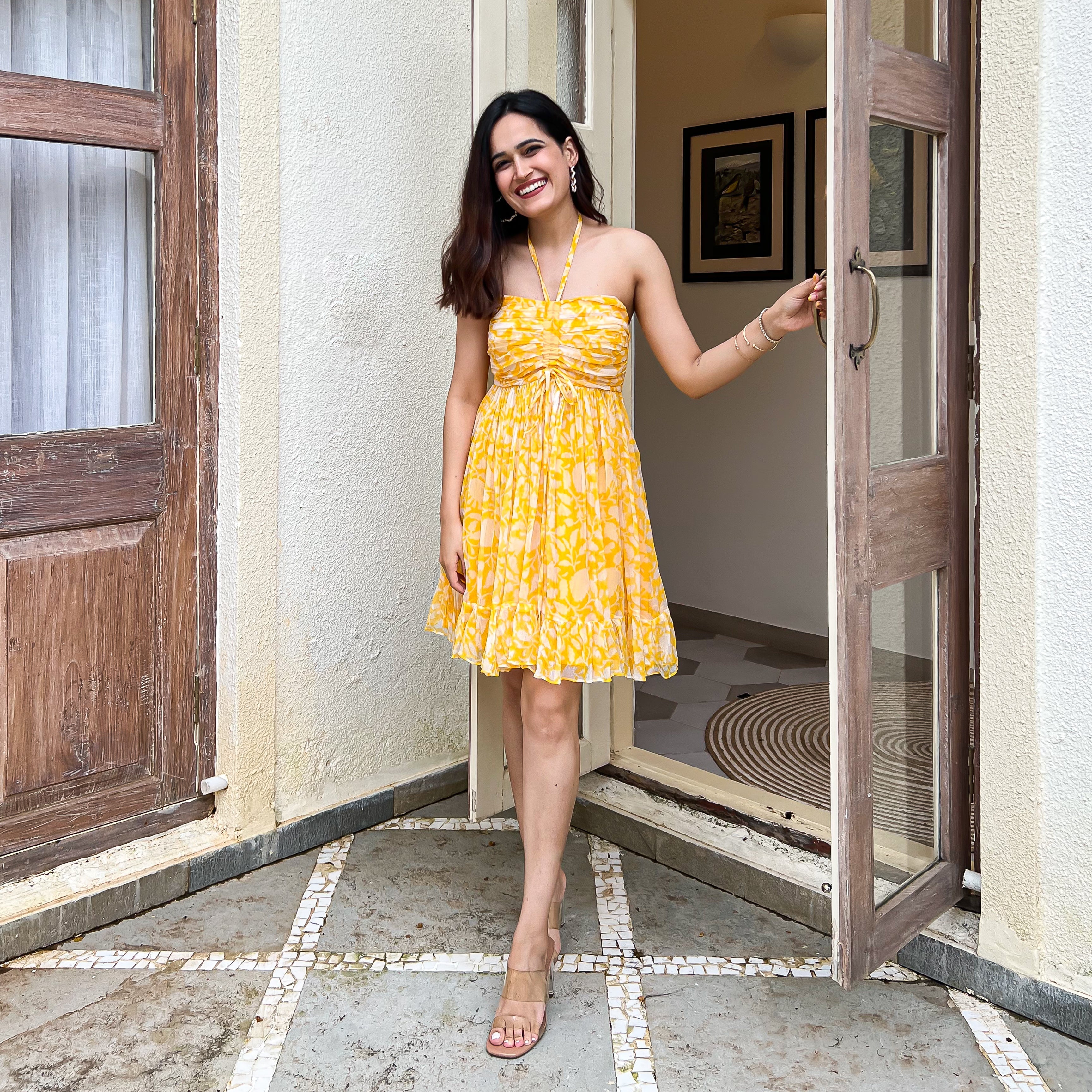 Lemon Crome Short Dress