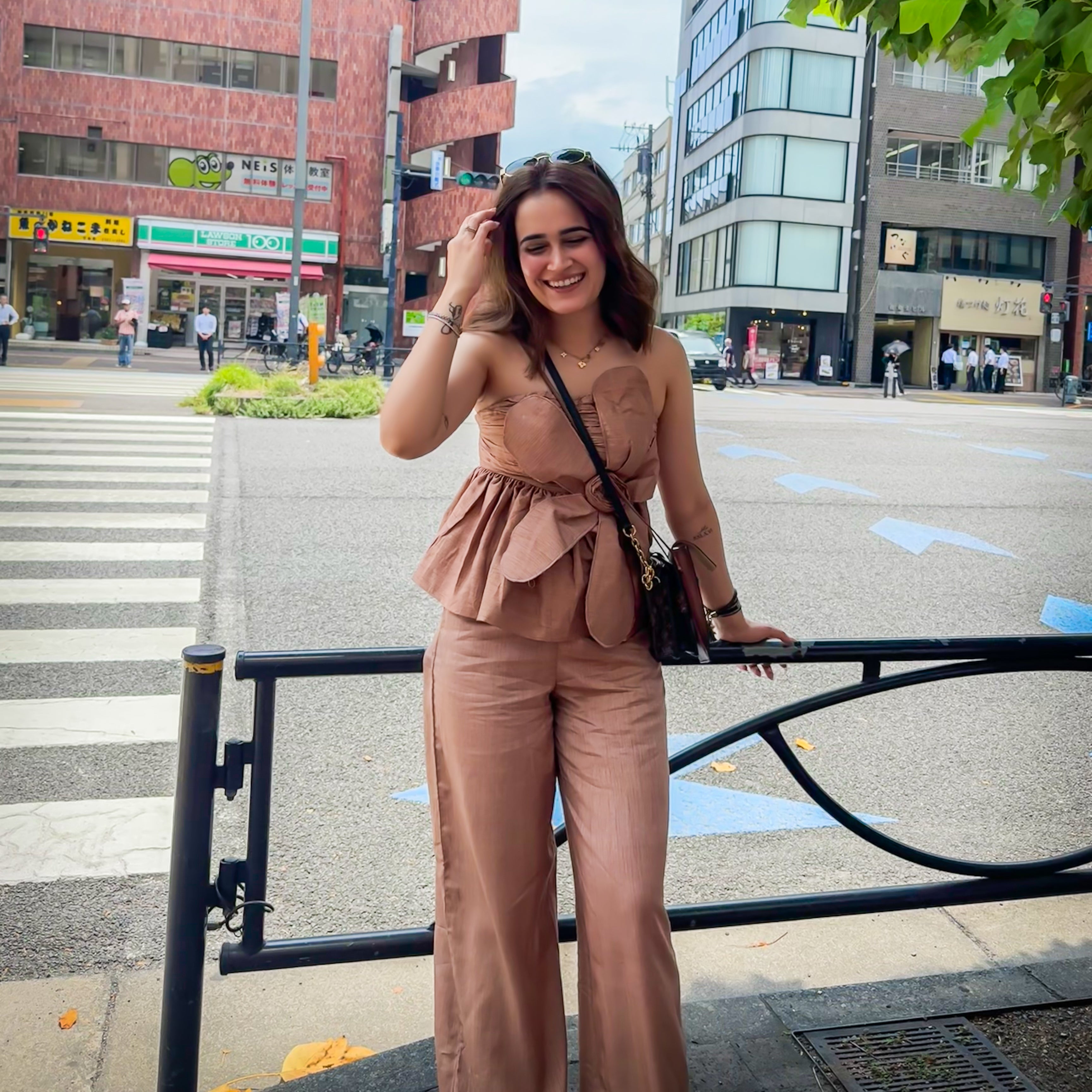 Beige Blossom Co-ord Set