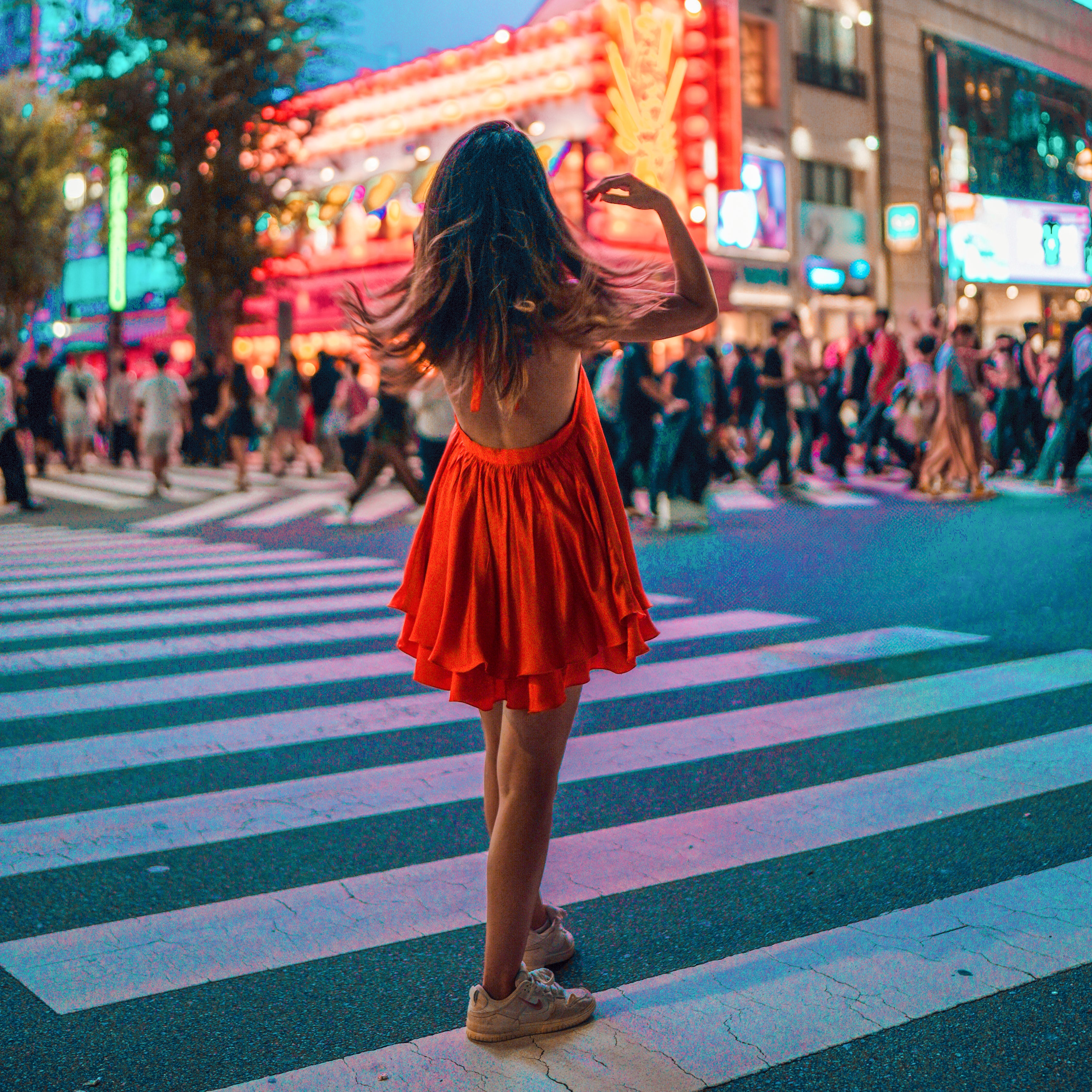 Aakriti Rana in Shibuya Flame Dress