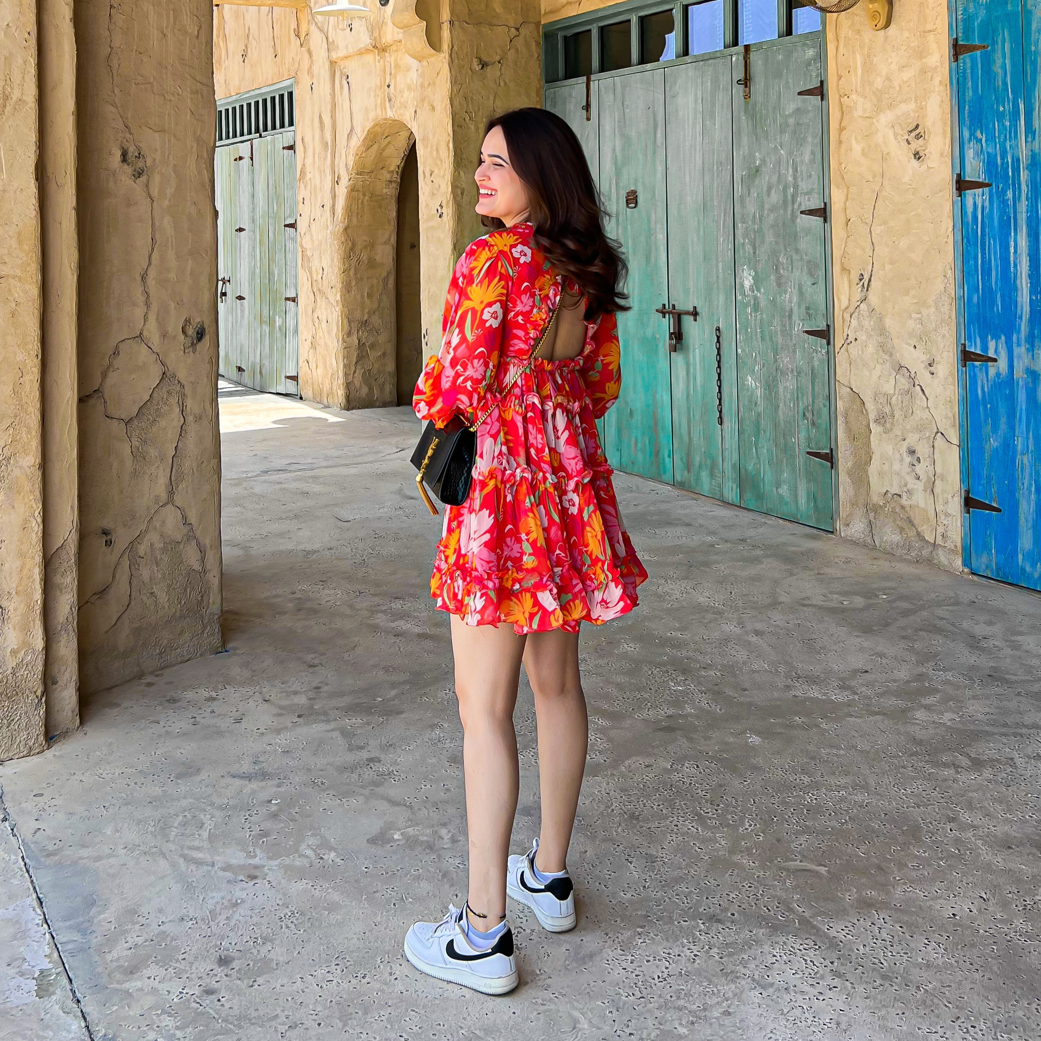 Floral Firecracker Printed Dress