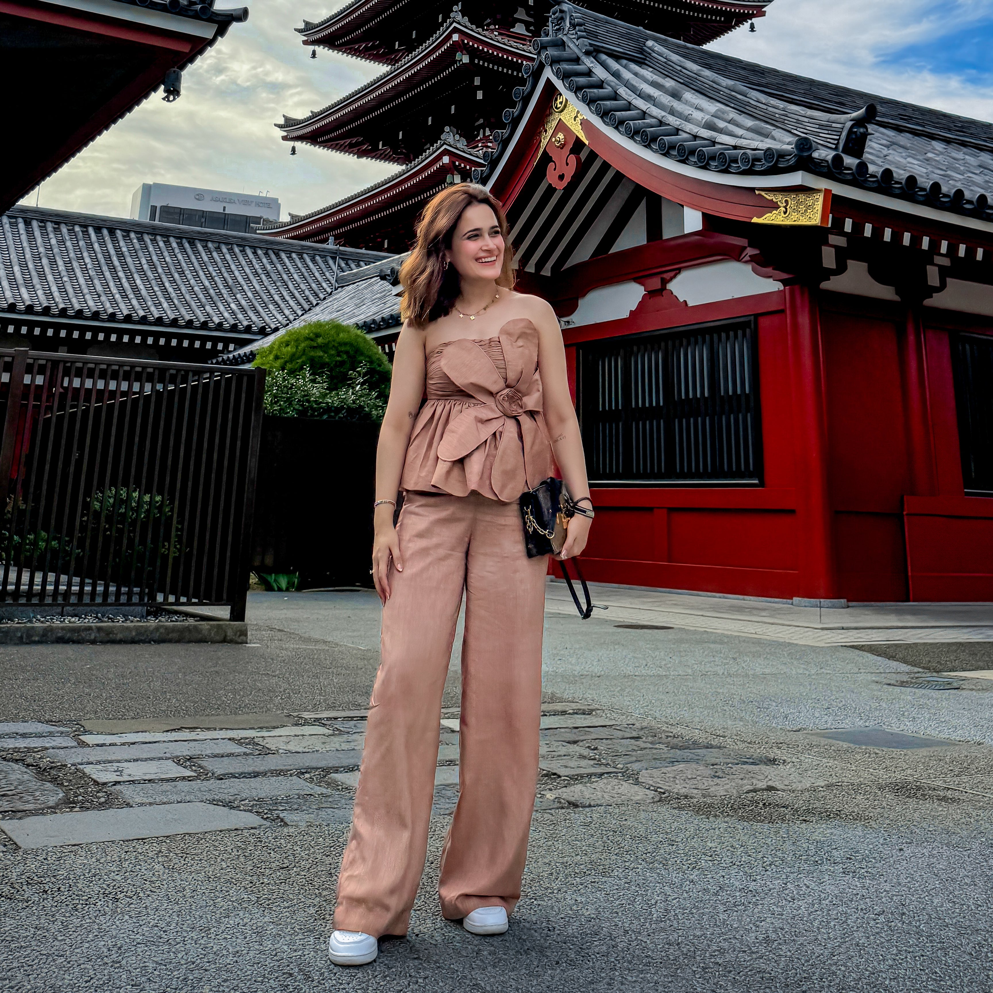 Beige Blossom Co-ord Set