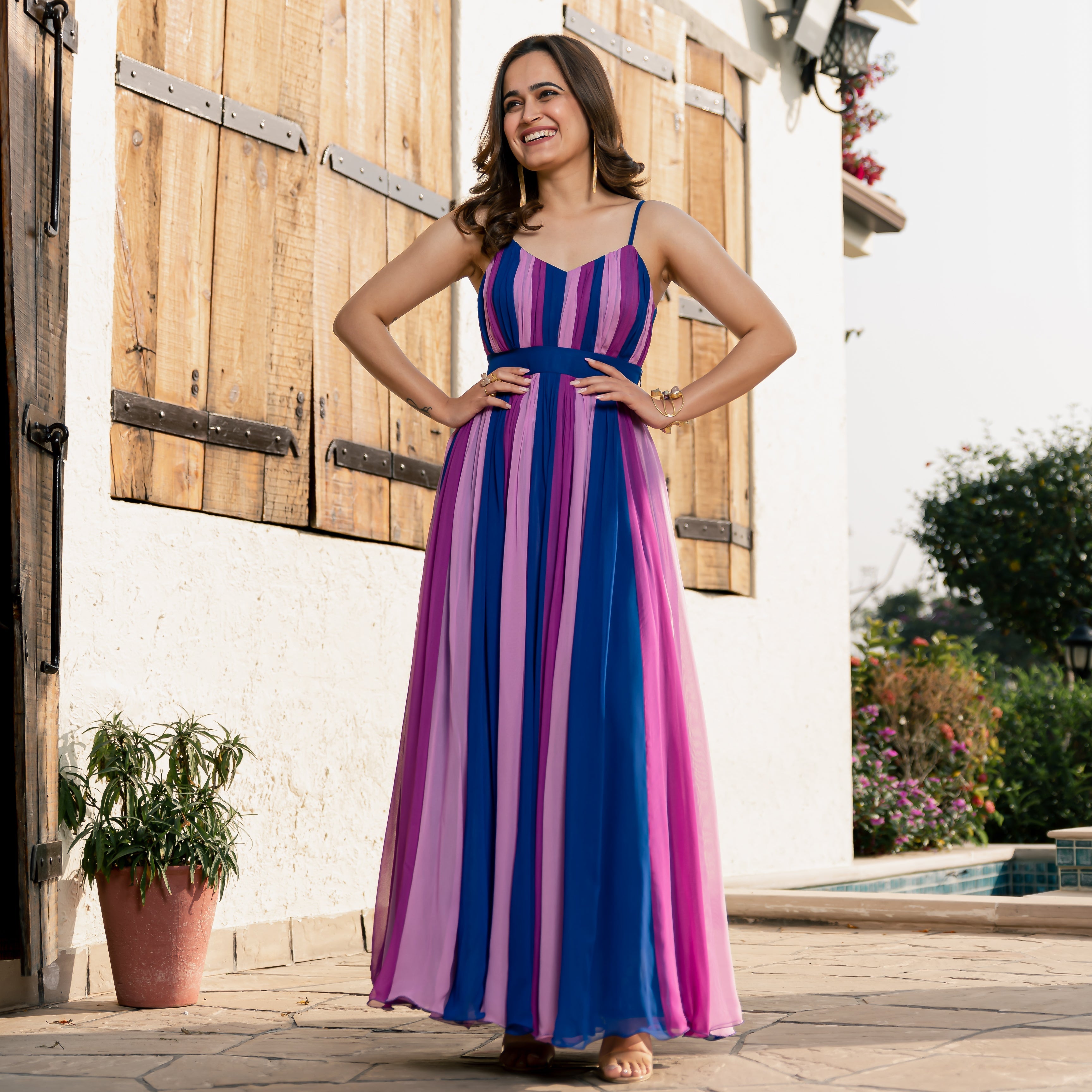 Blossom Burst Backless Dress