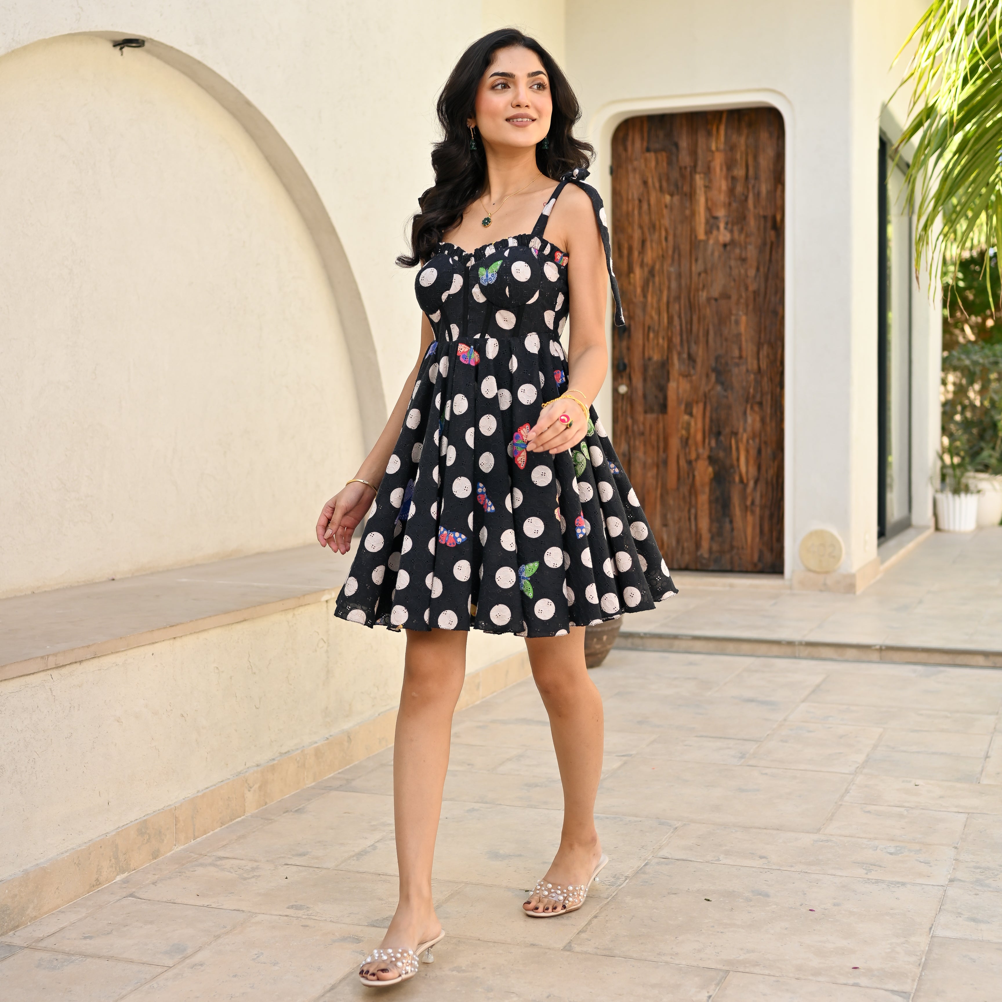 Flutter Spot Short Dress