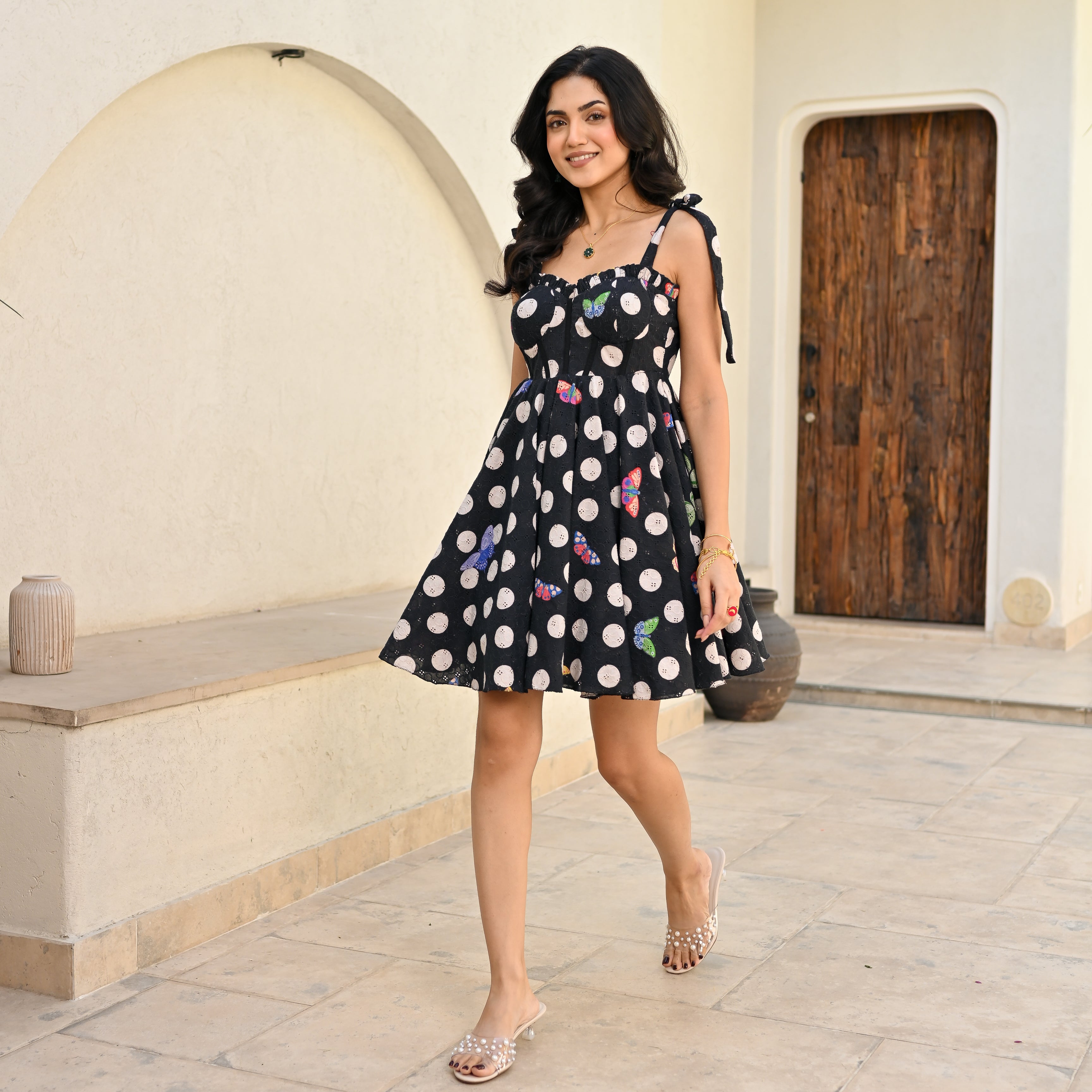 Flutter Spot Short Dress